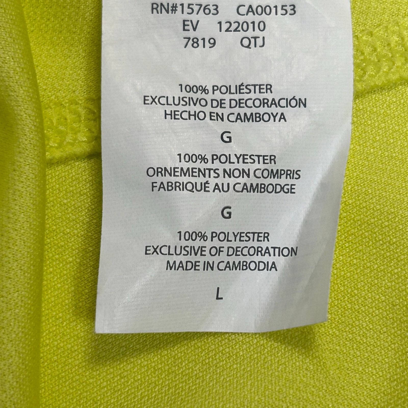 Champion Champion Yellow V-Neck Athletic Shirt Large Polyester Active Size L / US 10 / IT 46 - 7 Thumbnail