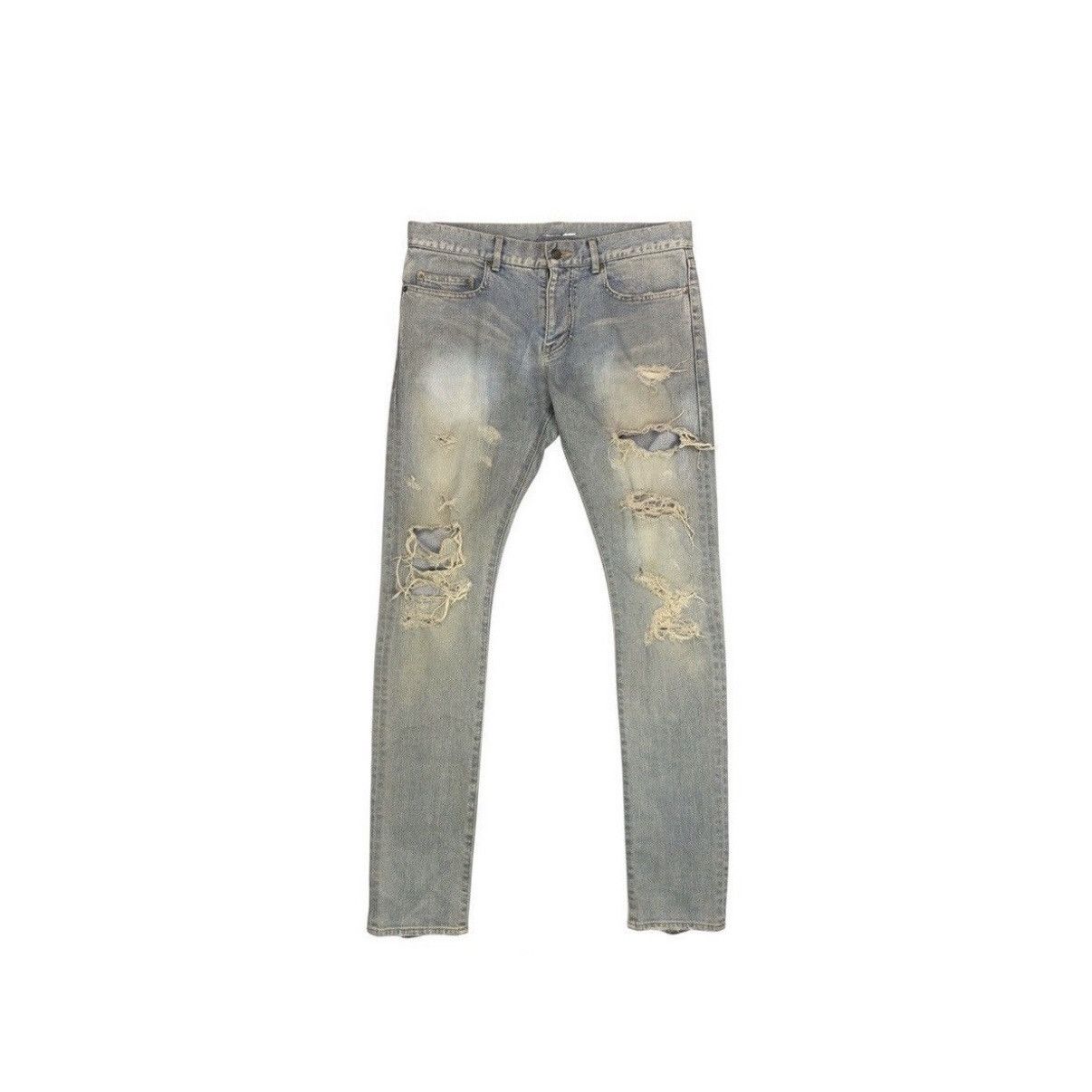 Saint Laurent Paris SLP ダメージ　クラッシュ　29インチ Saint Laurent Paris SLP FW14 D02 Distressed Denim Crash Jeans