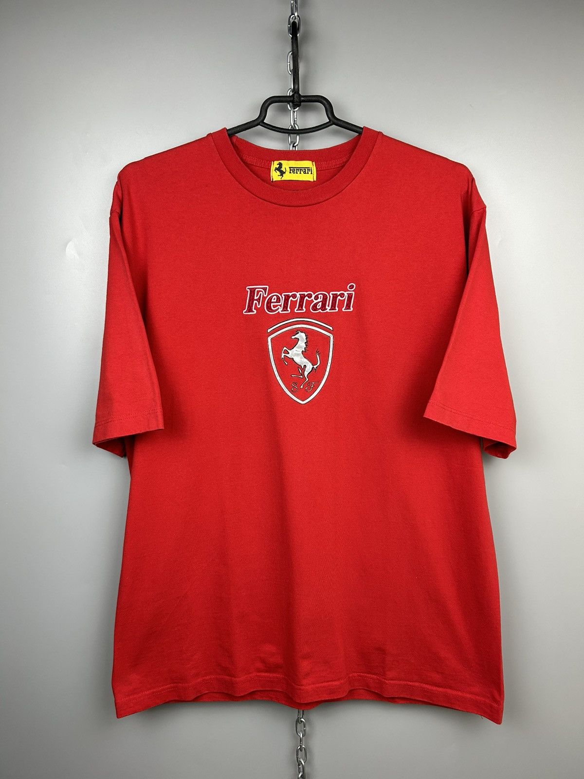 Vintage Vintage Ferrari Logo T shirt 90s Size US L / EU 52-54 / 3 - 1 Thumbnail