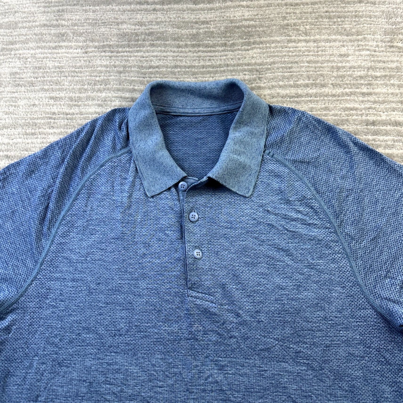 Lululemon Lululemon Polo Shirt Mens Medium Blue Metal Vent Tech Performance Top Size US M / EU 48-50 / 2 - 3 Thumbnail