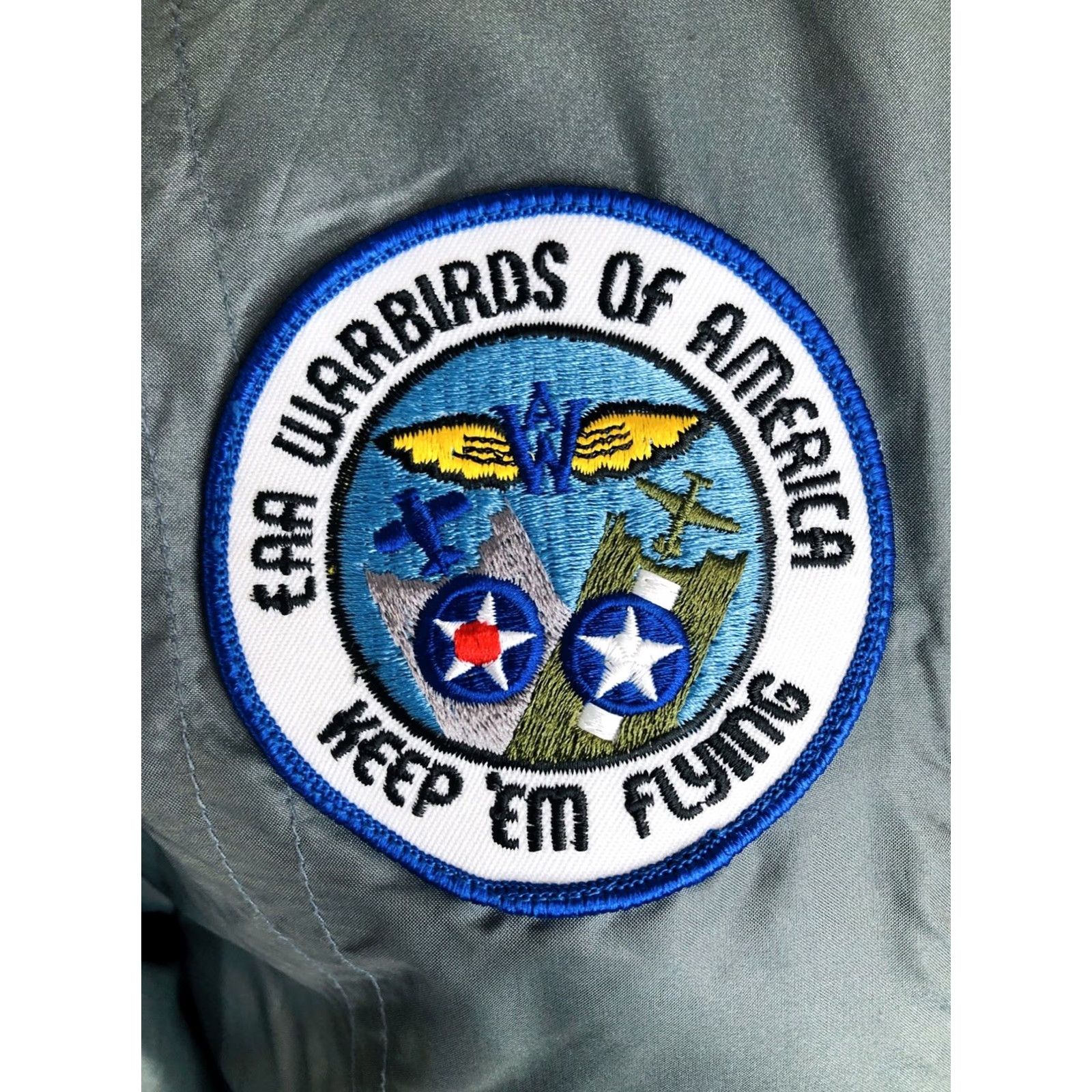 Vintage VINTAGE EAA WARBIRDS of AMERICA / KEEP EM FLYING USAF Bomber Jacket Md M Green Mens Size US M / EU 48-50 / 2 - 4 Thumbnail