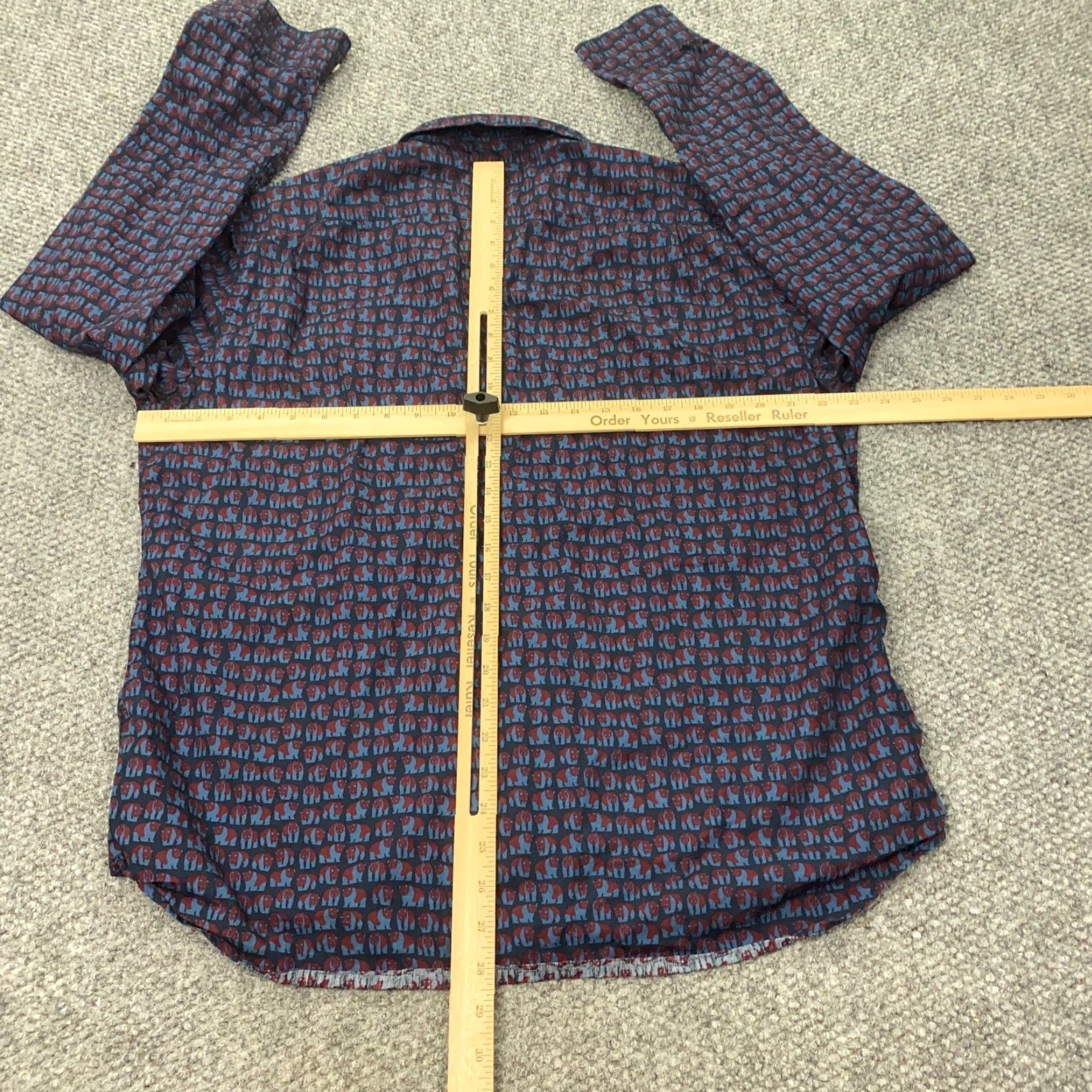 Bonobos Bonobos Shirt Adult XL Blue Panda Print Long Sleeve Button-Up Slim Fit Mens Size US XL / EU 56 / 4 - 7 Thumbnail