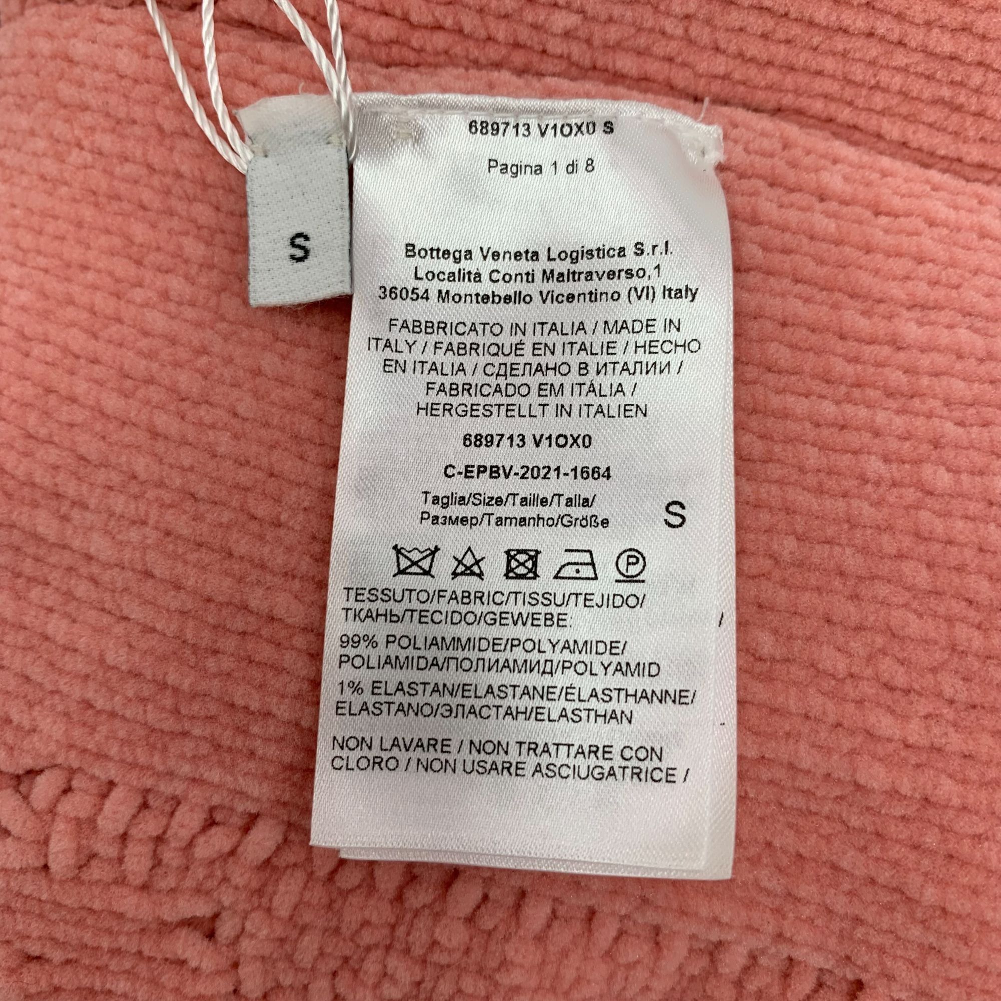 Bottega Veneta Bottega Veneta Pink Embossed Logo V-Neck Knit Cardigan (Size Size S / US 4 / IT 40 - 4 Thumbnail