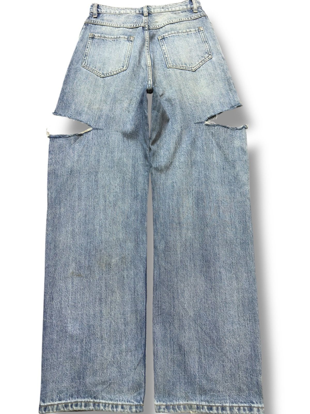 Maison Margiela Vintage Maison Margiela Baggy Wide Leg Whiskers Denim Size US 27 - 5 Thumbnail