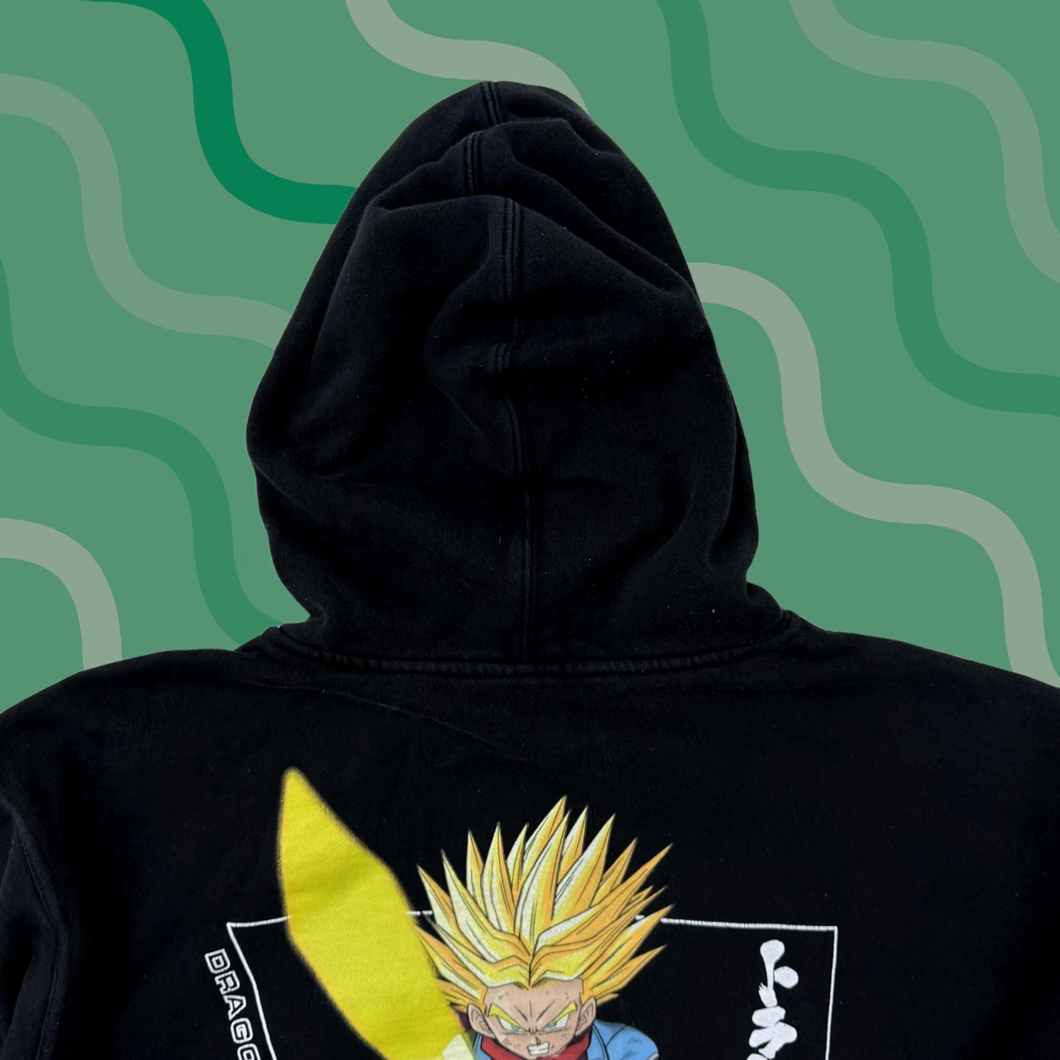 Primitive Primitive Dragon Ball Super Trunks Hoodie Mens L Black Fleece Graphic Print Pullover with Hooded Pockets Cartoon Anime Logo Crew Neck Spring Winter Size US L / EU 52-54 / 3 - 1 Thumbnail
