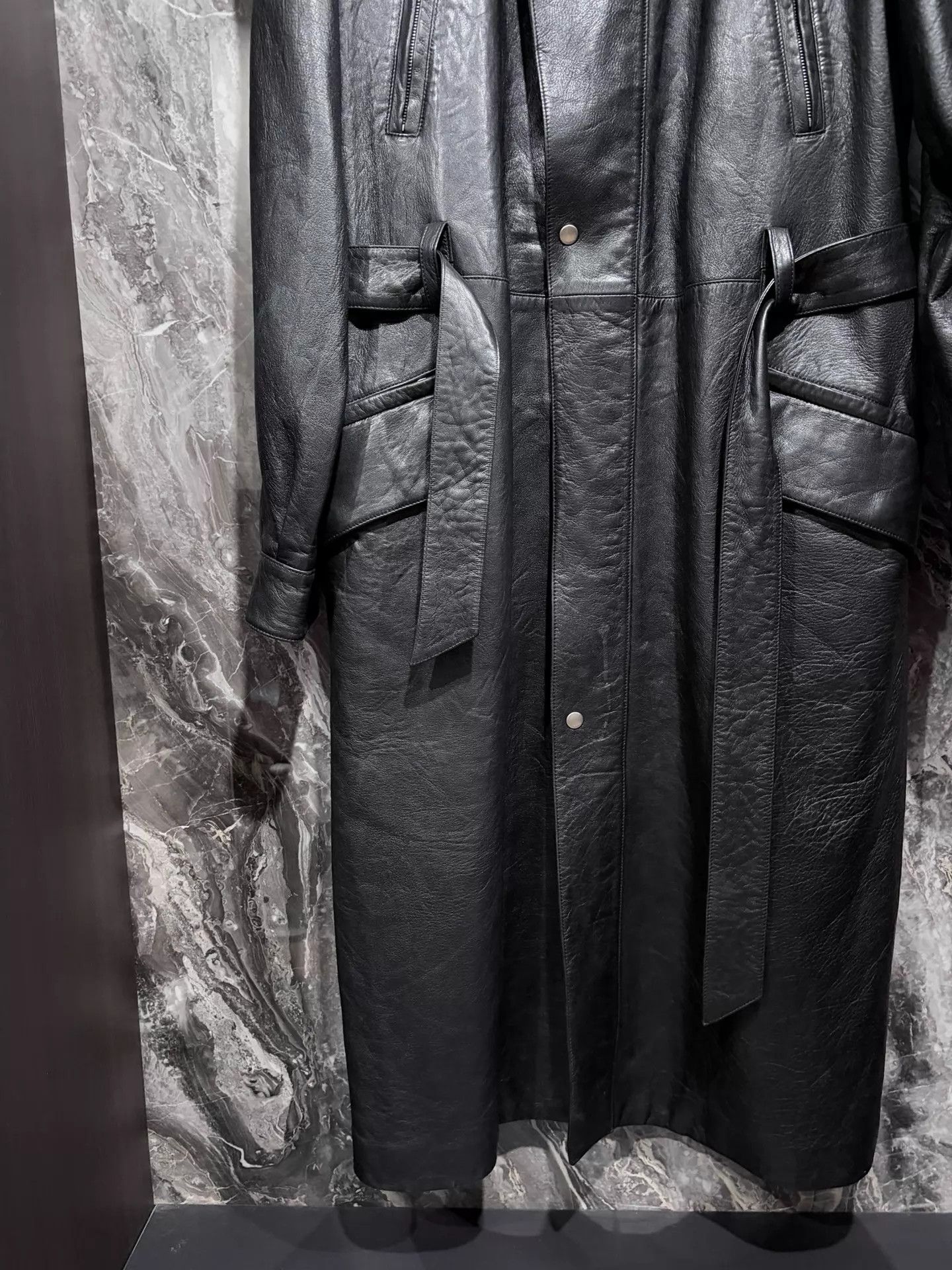 Saint Laurent Paris SAINT LAURENT 24FW LIMITED TIE BELT SHEEPSKIN COAT 50 Size US M / EU 48-50 / 2 - 5 Thumbnail
