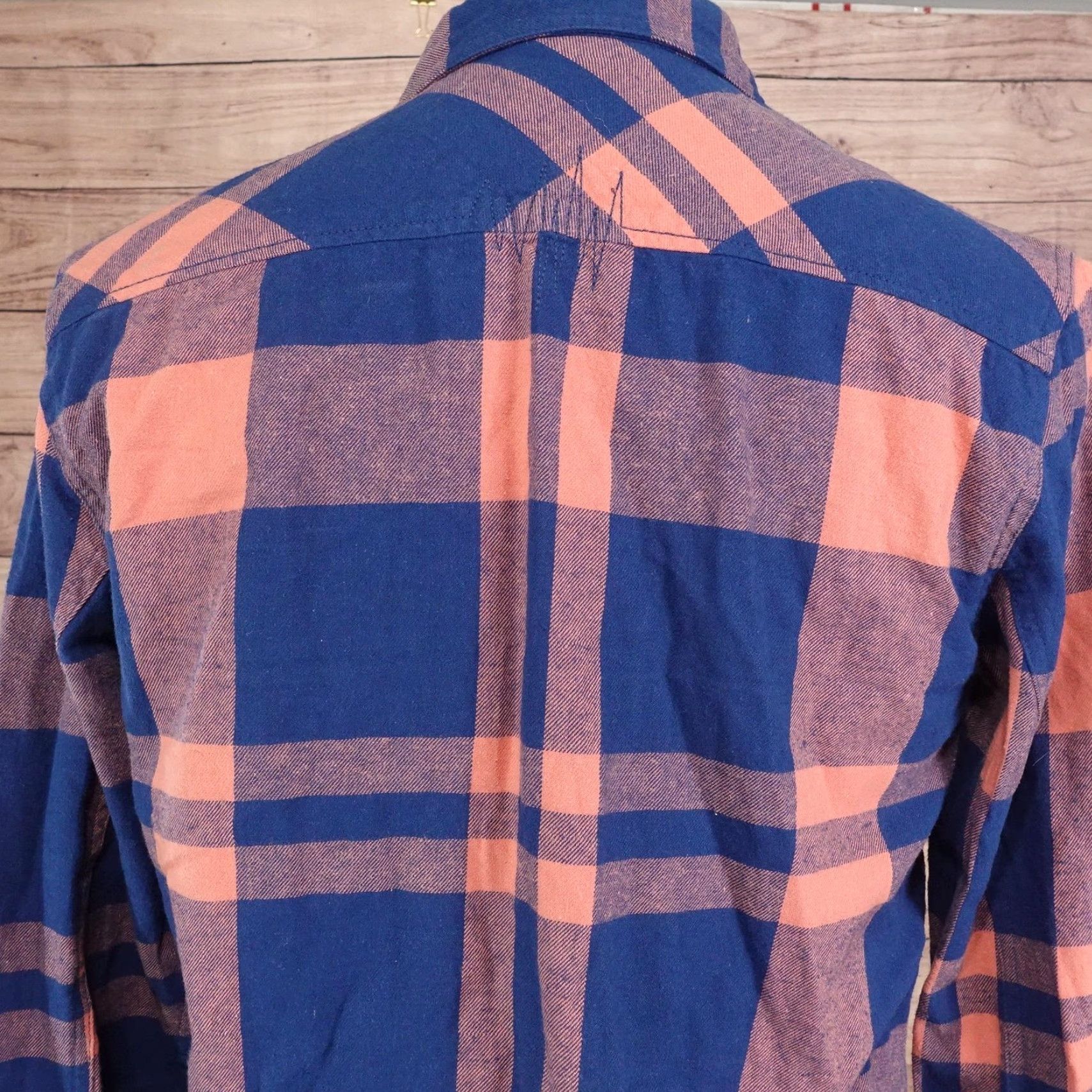 The Hundreds VINTAGE The Hundreds Shirt Mens Medium Blue Orange Plaid Flannel Button-Up Casual Streetwear Urban 90s Men Size US M / EU 48-50 / 2 - 6 Thumbnail