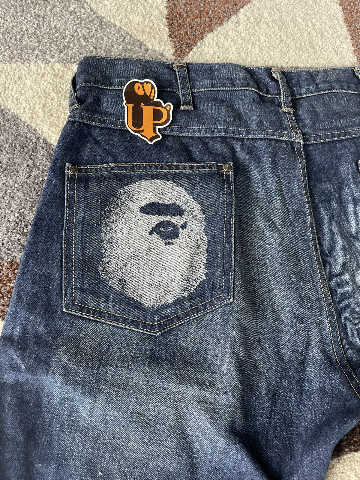 Bape Bape Ape Head Logo Denim short Size US 34 / EU 50 - 4 Thumbnail
