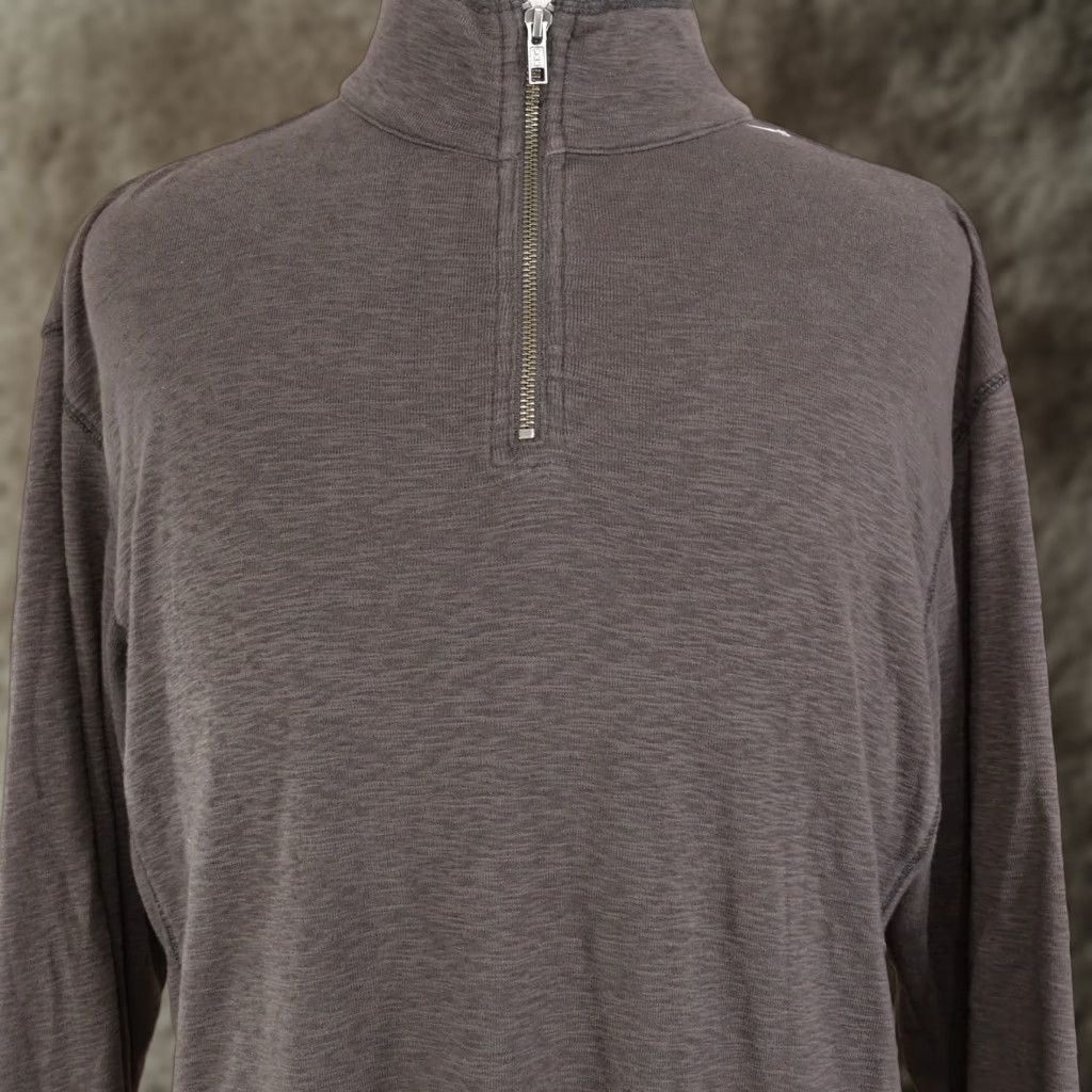 Roundtree & Yorke ROUND TREE & YORKE Brown Pullover Sweater 1/4 Zip Mock Neck Adult Medium Regular Fit Mens Size US M / EU 48-50 / 2 - 1 Thumbnail