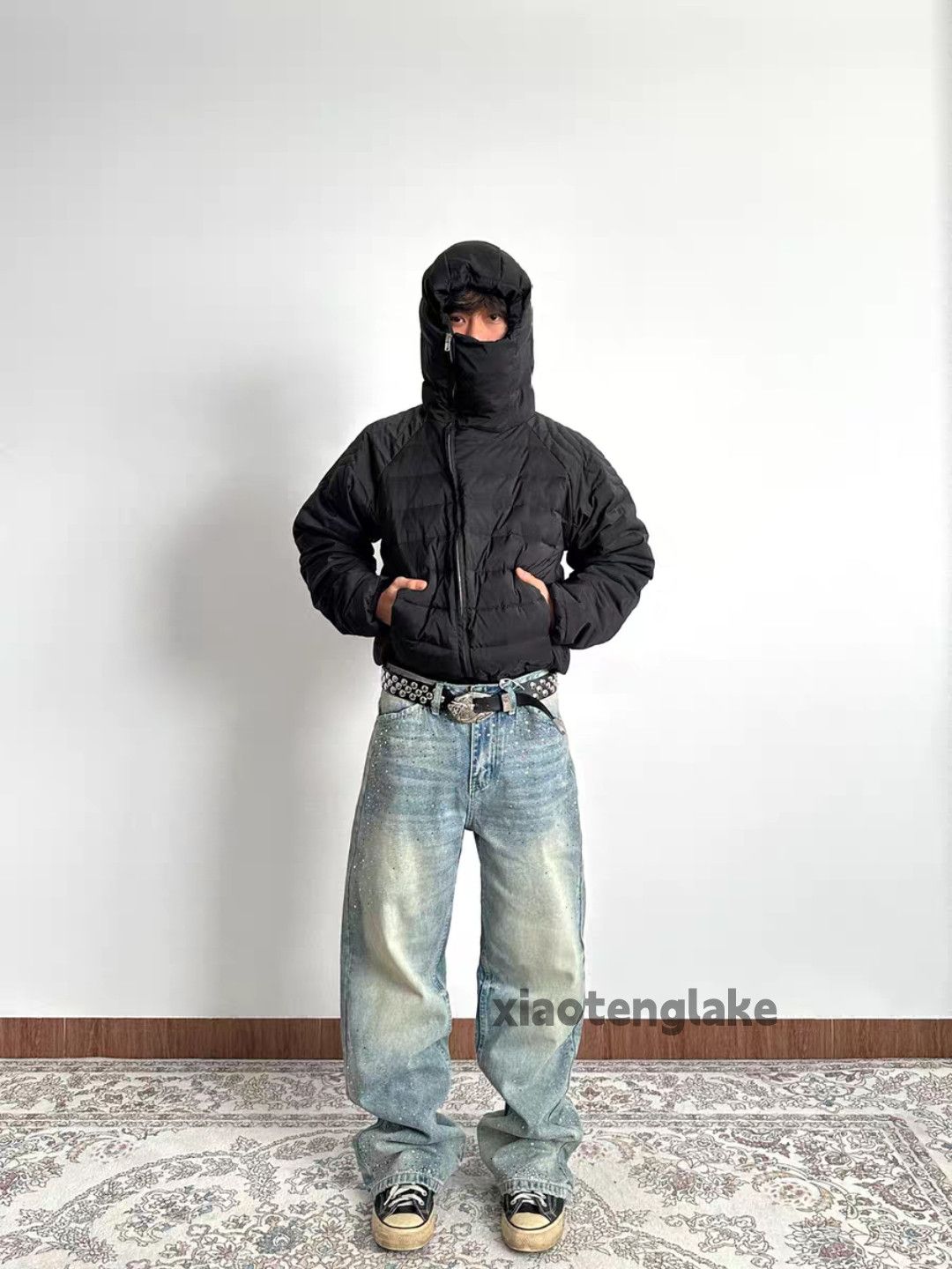 Jean zx utility punk yuppie grunge rhinestone flared cargo jeans Size US 34 / EU 50 - 3 Thumbnail
