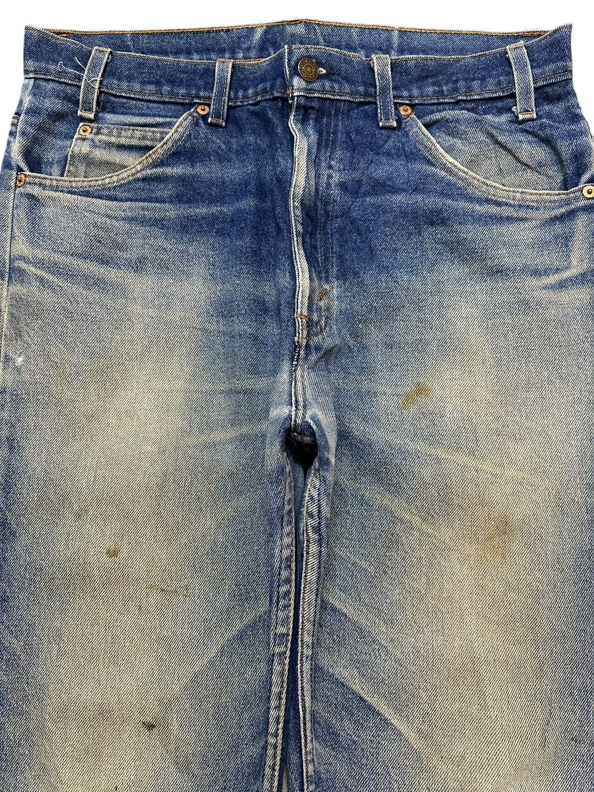 Levi's Vintage 80s Levis Orange Tab Faded Wash Distress Jeans Size US 33 - 3 Thumbnail