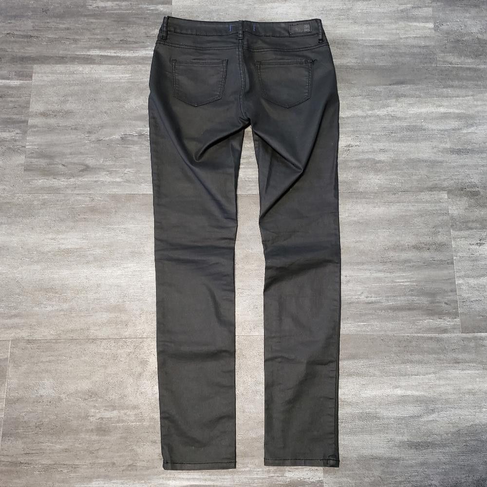 Designer Black Matte Garage Skinny Denim Pant Size 30" / US 8 / IT 44 - 2 Thumbnail