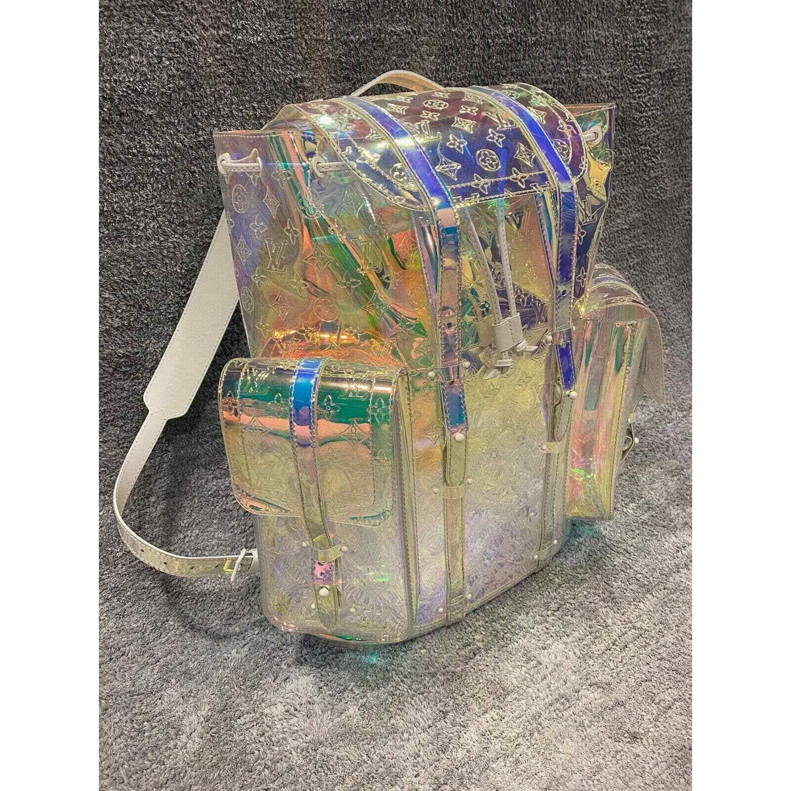 Louis Vuitton Louis Vuitton Iridescent Monogram PVC Logo Backpack Bag Size ONE SIZE - 4 Thumbnail