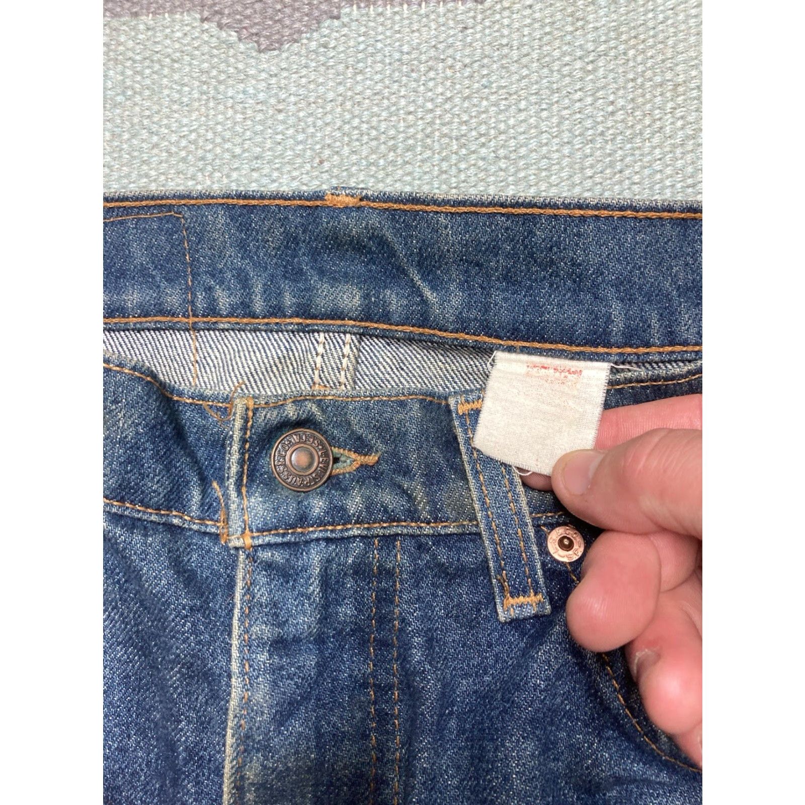 Levi's VINTAGE Levi’s 517 Jeans Dark Wash Denim Bootcut Orange Tab 34x28 Mens Size US 34 / EU 50 - 8 Thumbnail
