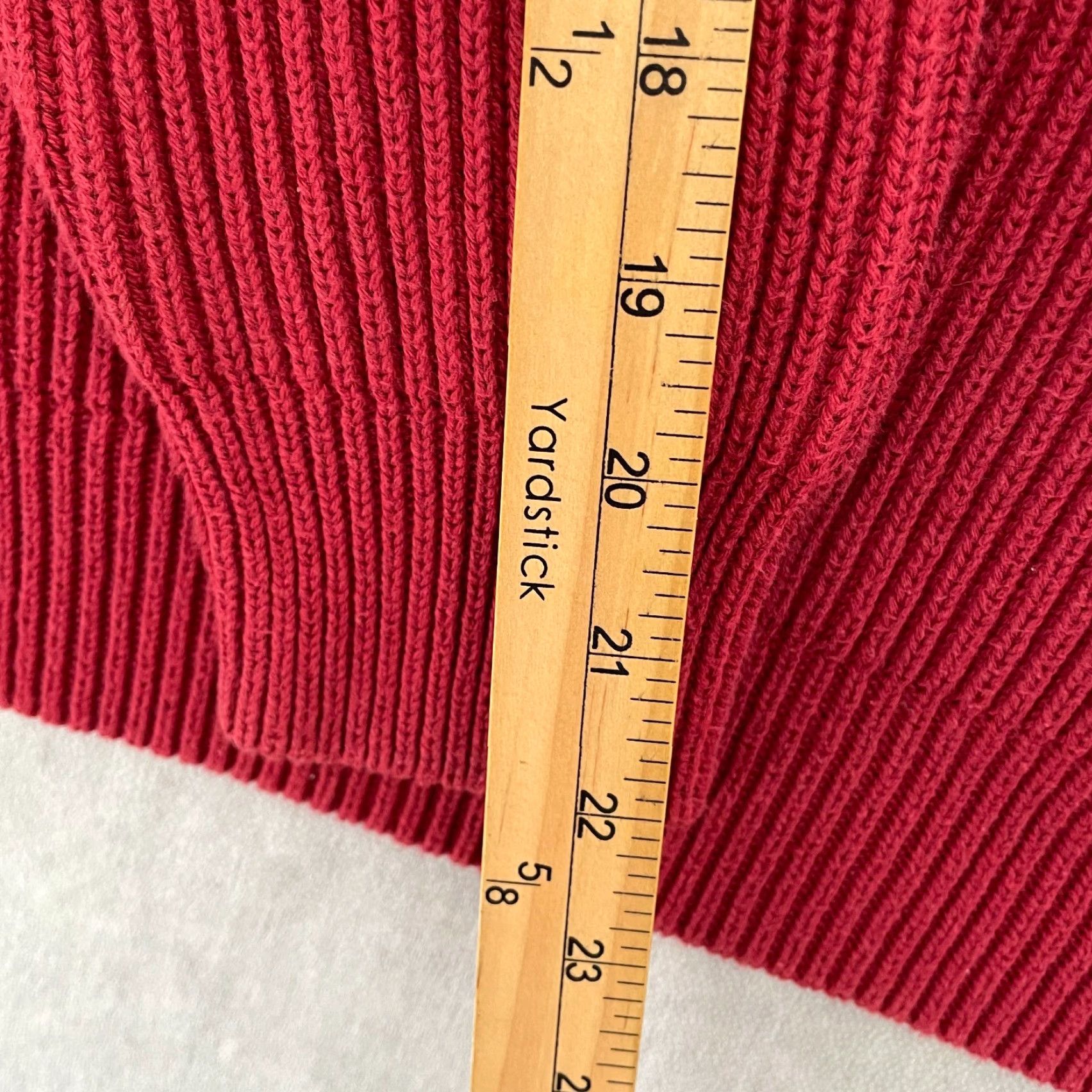 Vintage L.L. Bean Sweater Adult Large Red Ribbed Knit Crewneck Pullover Cotton Mens L Size US L / EU 52-54 / 3 - 7 Thumbnail