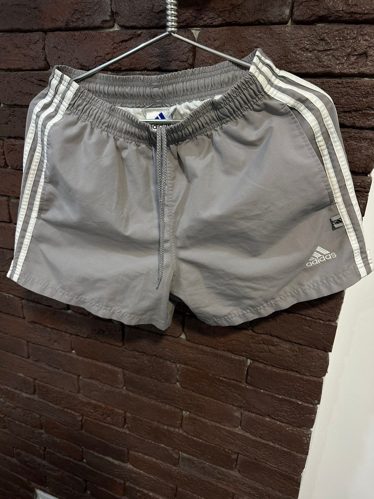 Pre-owned Adidas X Vintage Adidas Shorts Y2k In Grey