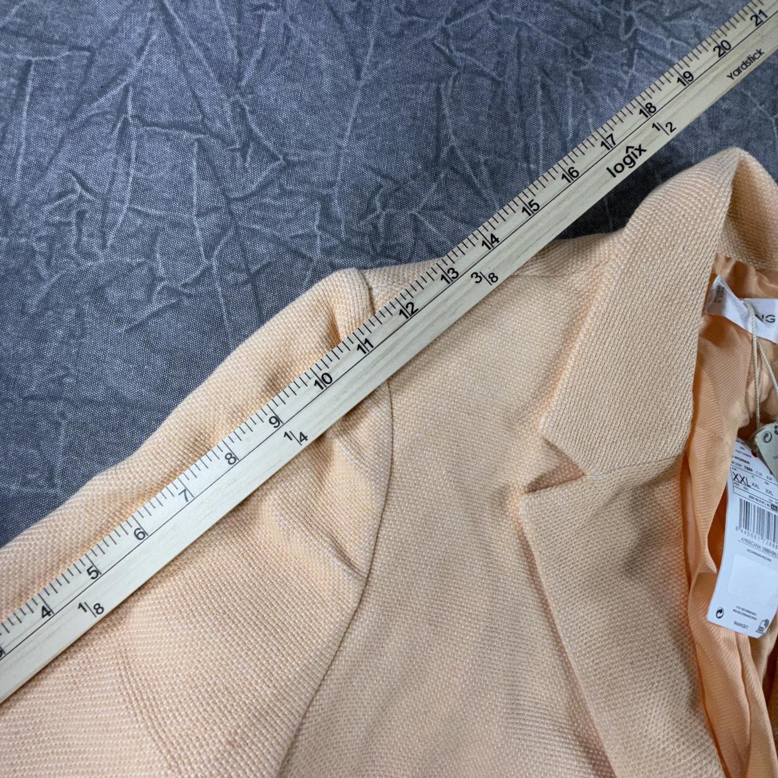 Other Mango Blazer Women's XXL Peach NEW Cotton Suit Size XXL / US 16-18 / IT 52-54 - 7 Thumbnail