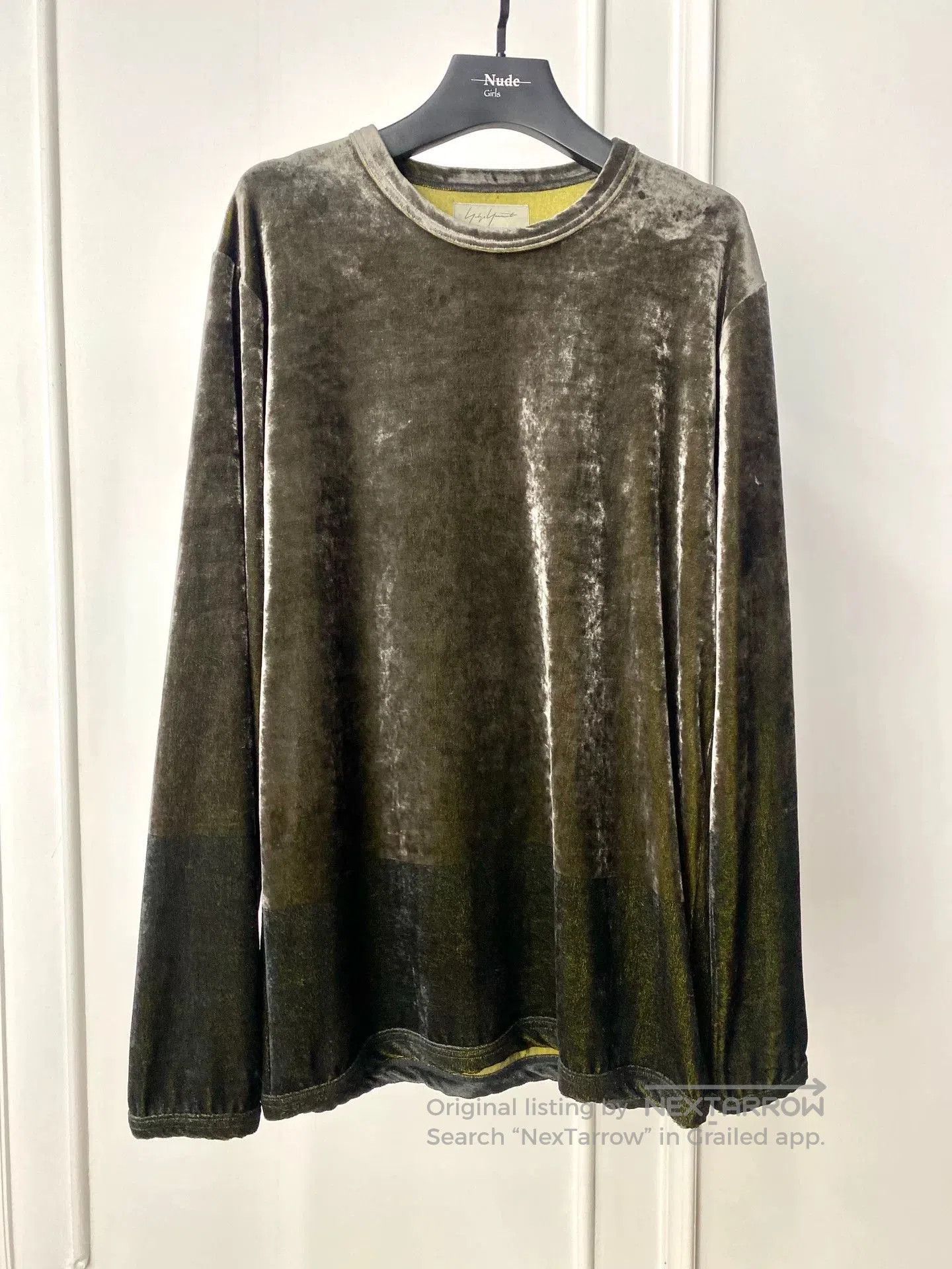 Yohji Yamamoto yohji yamamoto velvet long sleeve top. Size M / US 6-8 / IT 42-44 - 1 Thumbnail