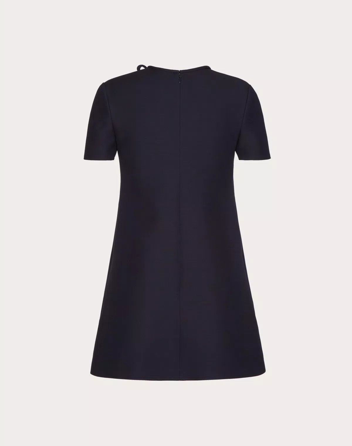Valentino o1s1wg110625 Crepe Couture Short Dress in Navy Blue Size XS / US 0-2 / IT 36-38 - 2 Thumbnail
