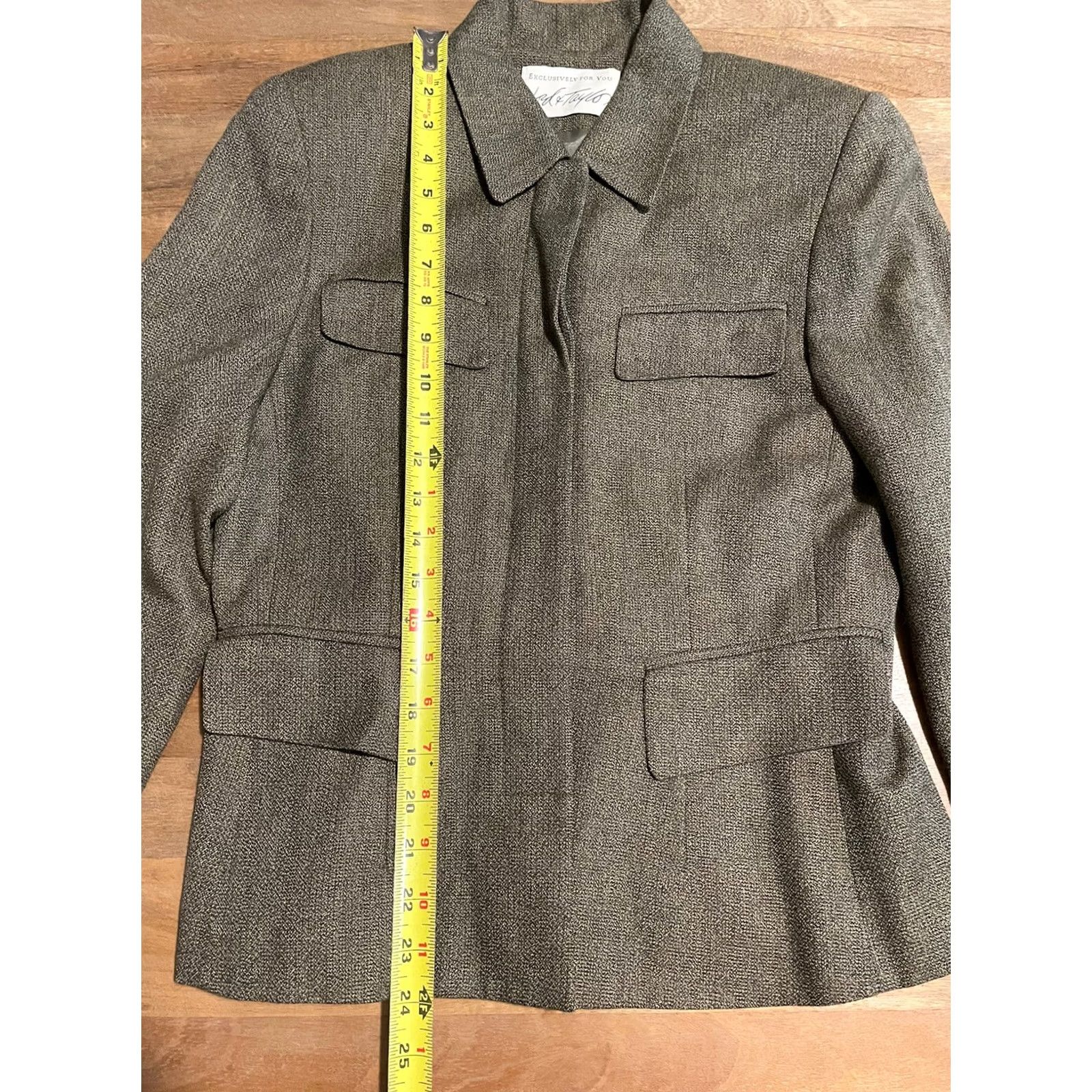 Lord & Taylor LORD & TAYLOR Blazer Jacket Women Size 6 Green Rayon Viscose Button Pockets All Seasons Dressy Casual Travel Workwear Modern Size M / US 6-8 / IT 42-44 - 5 Thumbnail