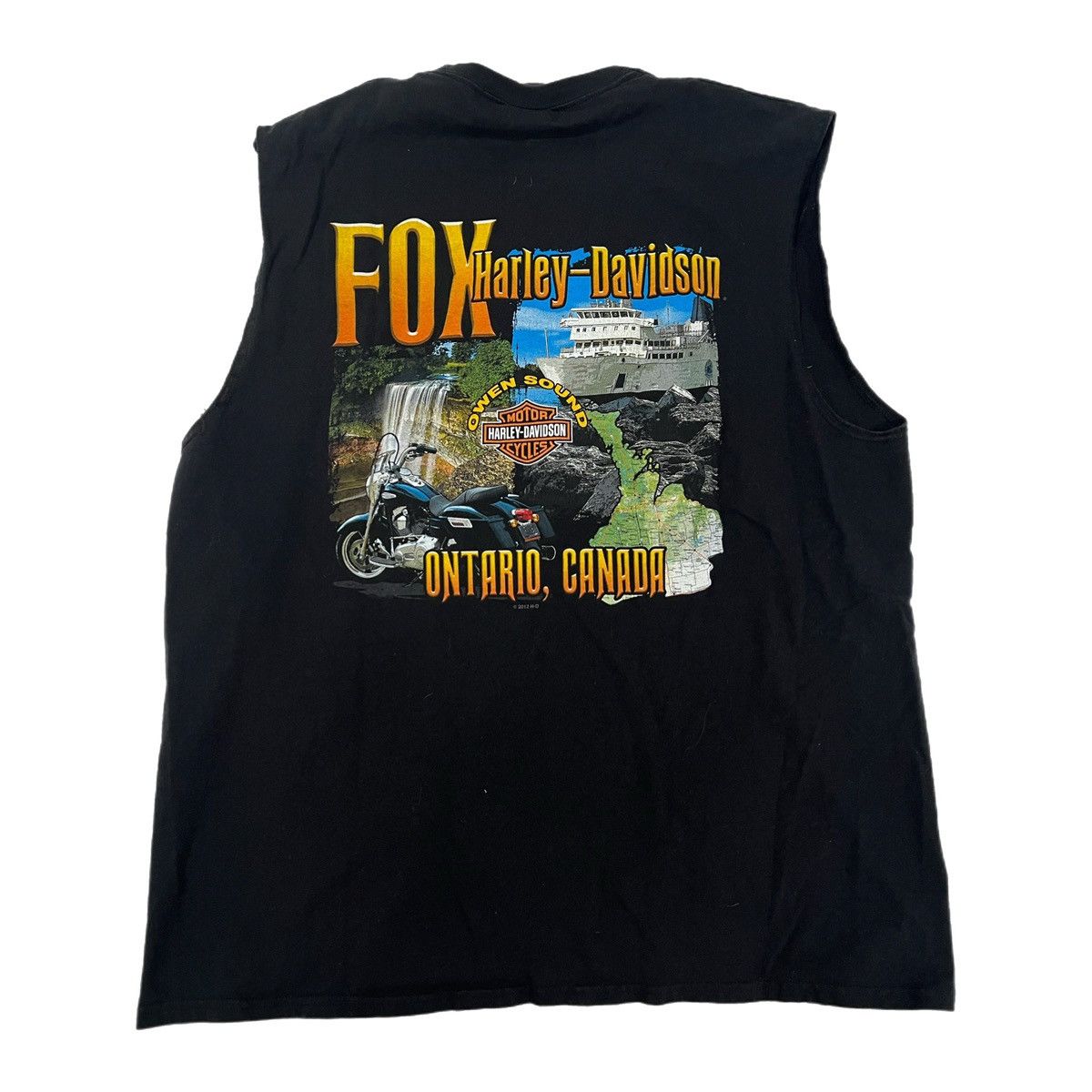 Harley Davidson × Vintage Fox Harley Davidson Ontario Canada Muscle Tank Top Size US XL / EU 56 / 4 - 3 Thumbnail