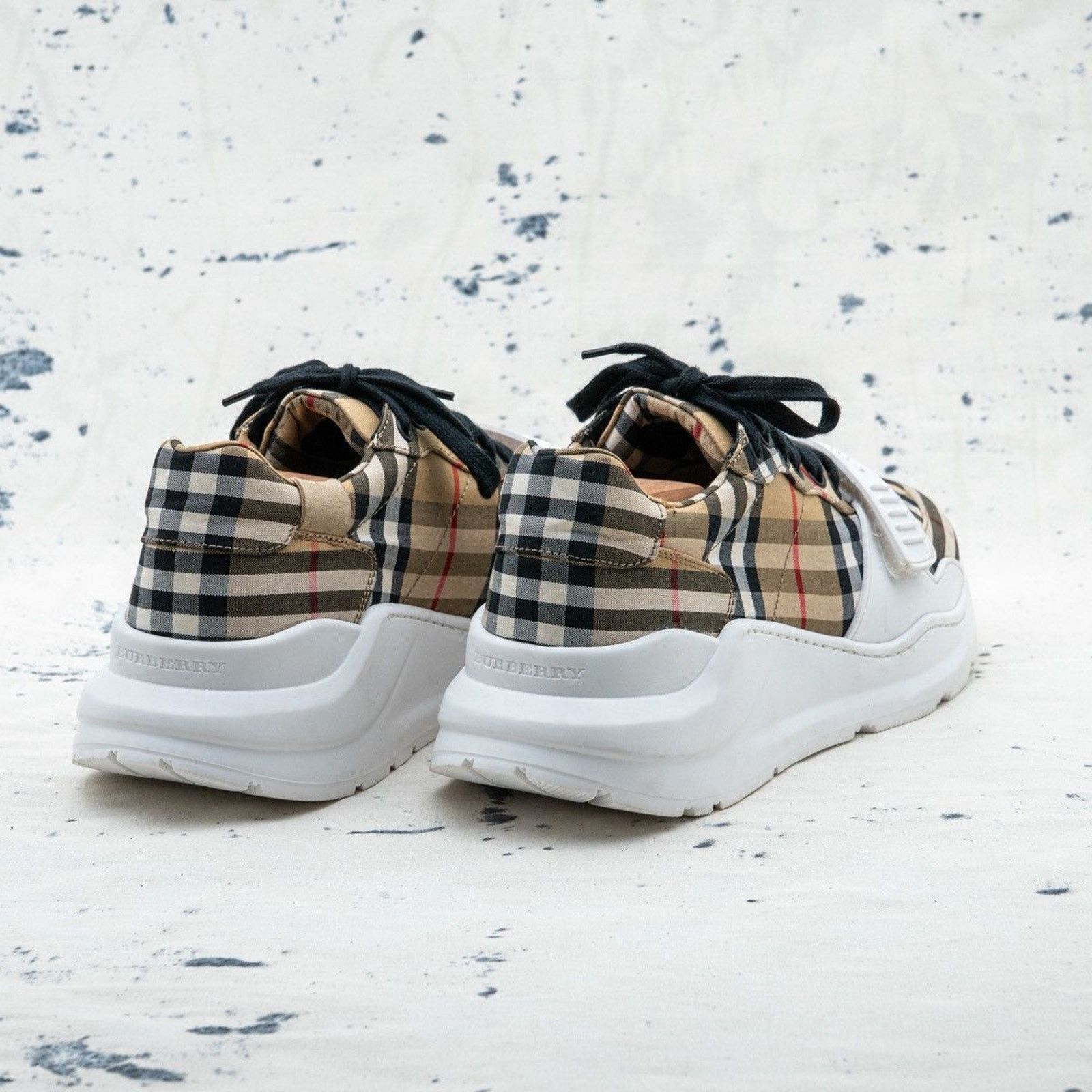 Burberry Burberry men’s check monogram vintage logo sneakers Size US 9.5 / EU 42-43 - 4 Thumbnail