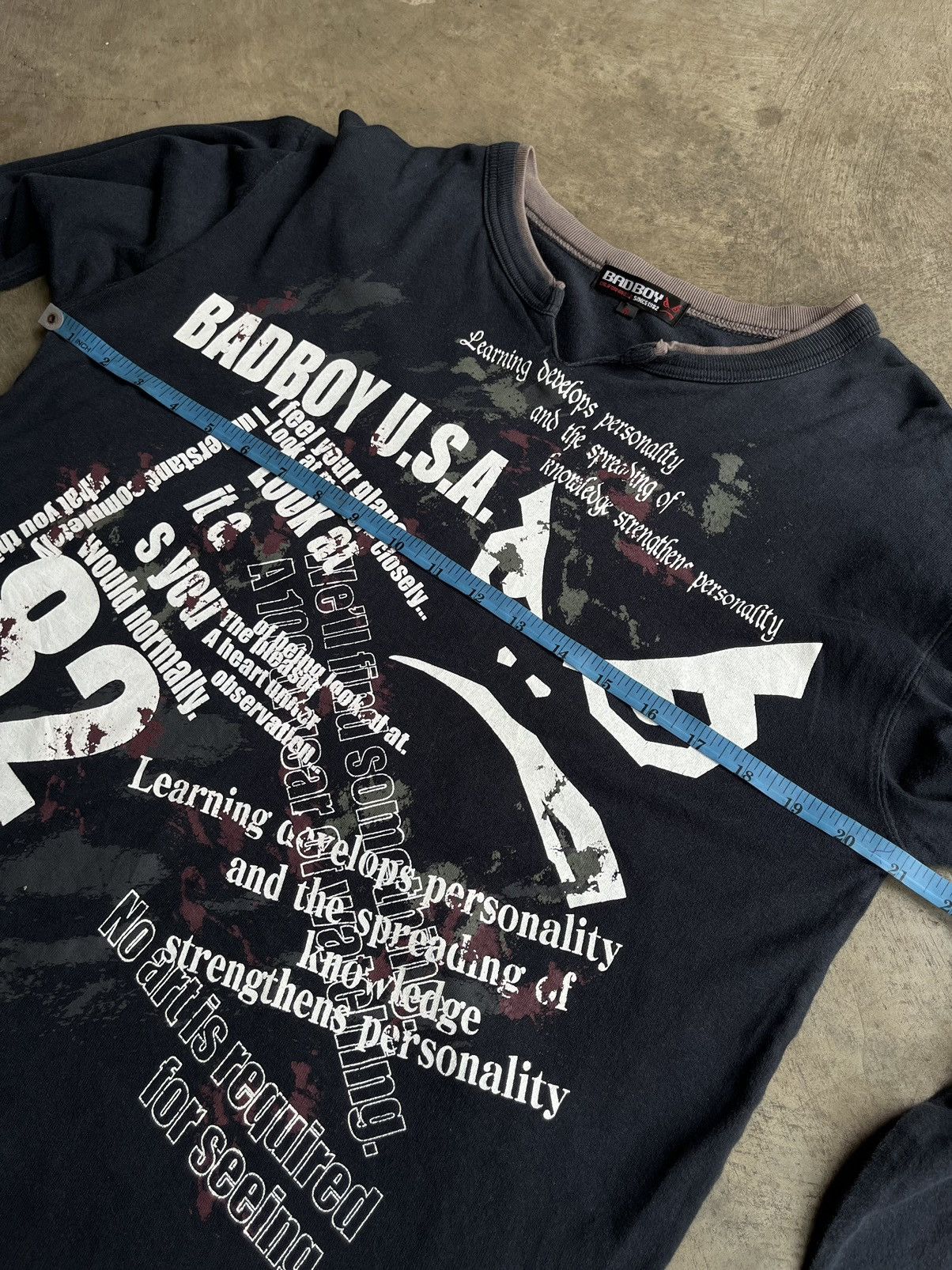 KMRii 2000s JAPANESE BADBOY POEM DOUBLE LAYER GOTHIC PUNK STYLE Size US M / EU 48-50 / 2 - 9 Thumbnail