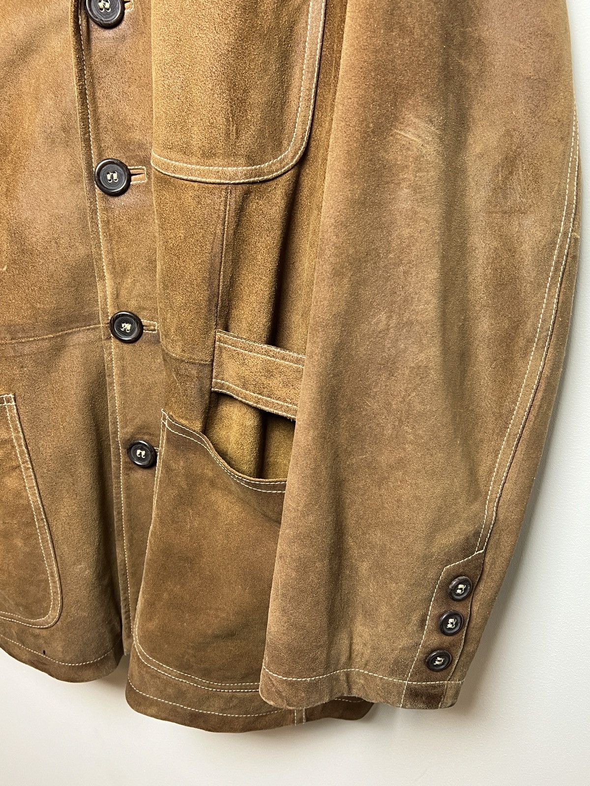 Giorgio Armani armani y2k archive chore work leather jacket Size US L / EU 52-54 / 3 - 4 Thumbnail