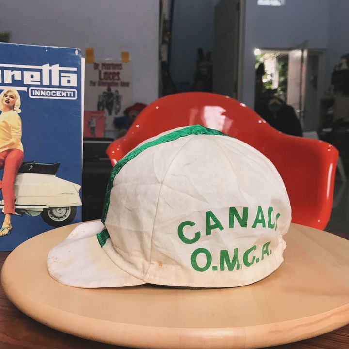 Vintage Vintage Cycling Cap Canada O.M.C.A Broken cap White green Size ONE SIZE - 6 Thumbnail