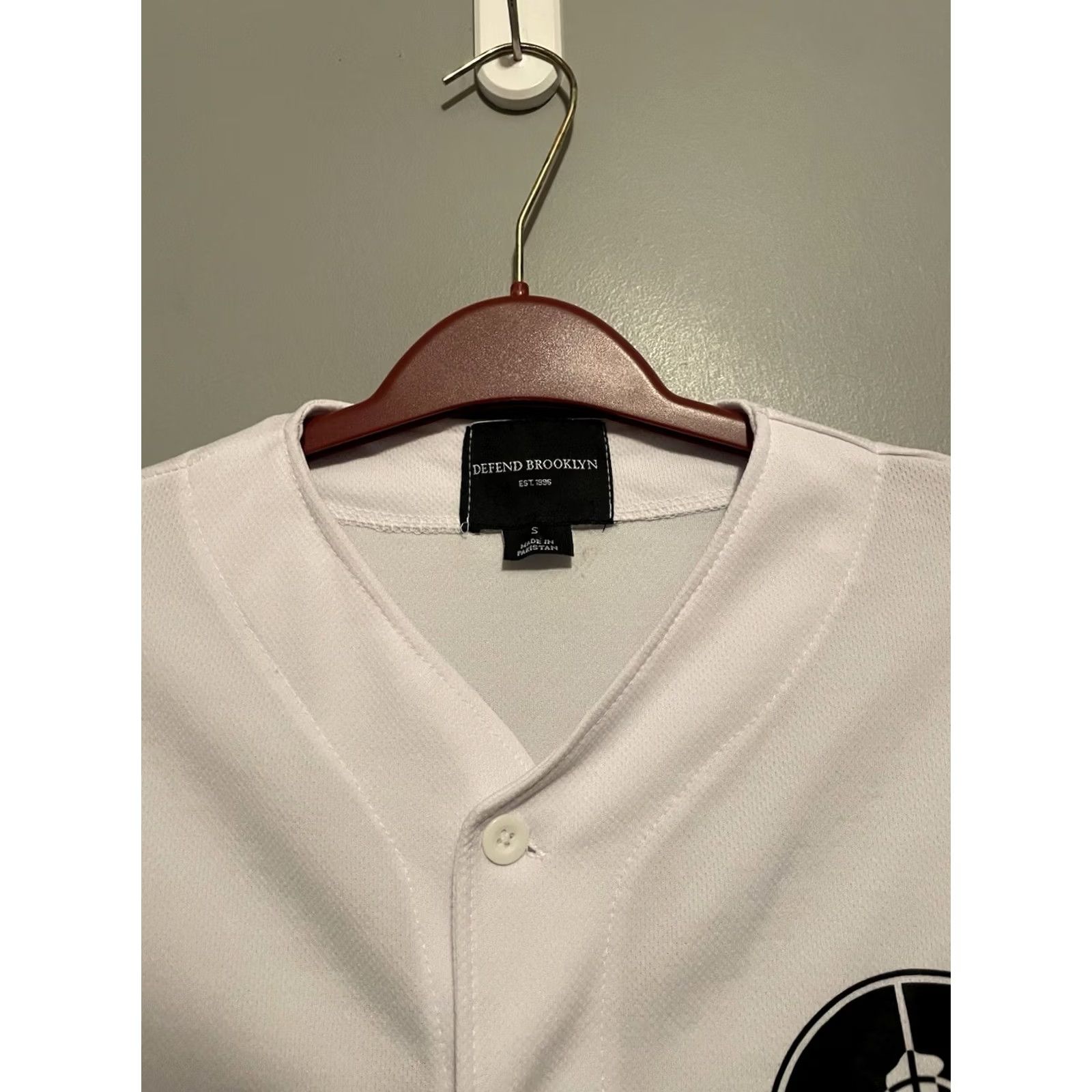 Vintage Defend Brooklyn X Public Enemy Button Up Shirt Women's Size S White Jersey 90s Style Vintage No Size S / US 4 / IT 40 - 2 Thumbnail