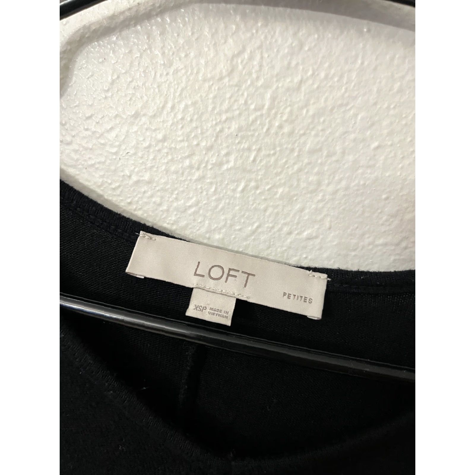 Loft Loft Shirt Women’s Long Sleeve Front Twist Knot Size XSP Black Size XS / US 0-2 / IT 36-38 - 2 Thumbnail