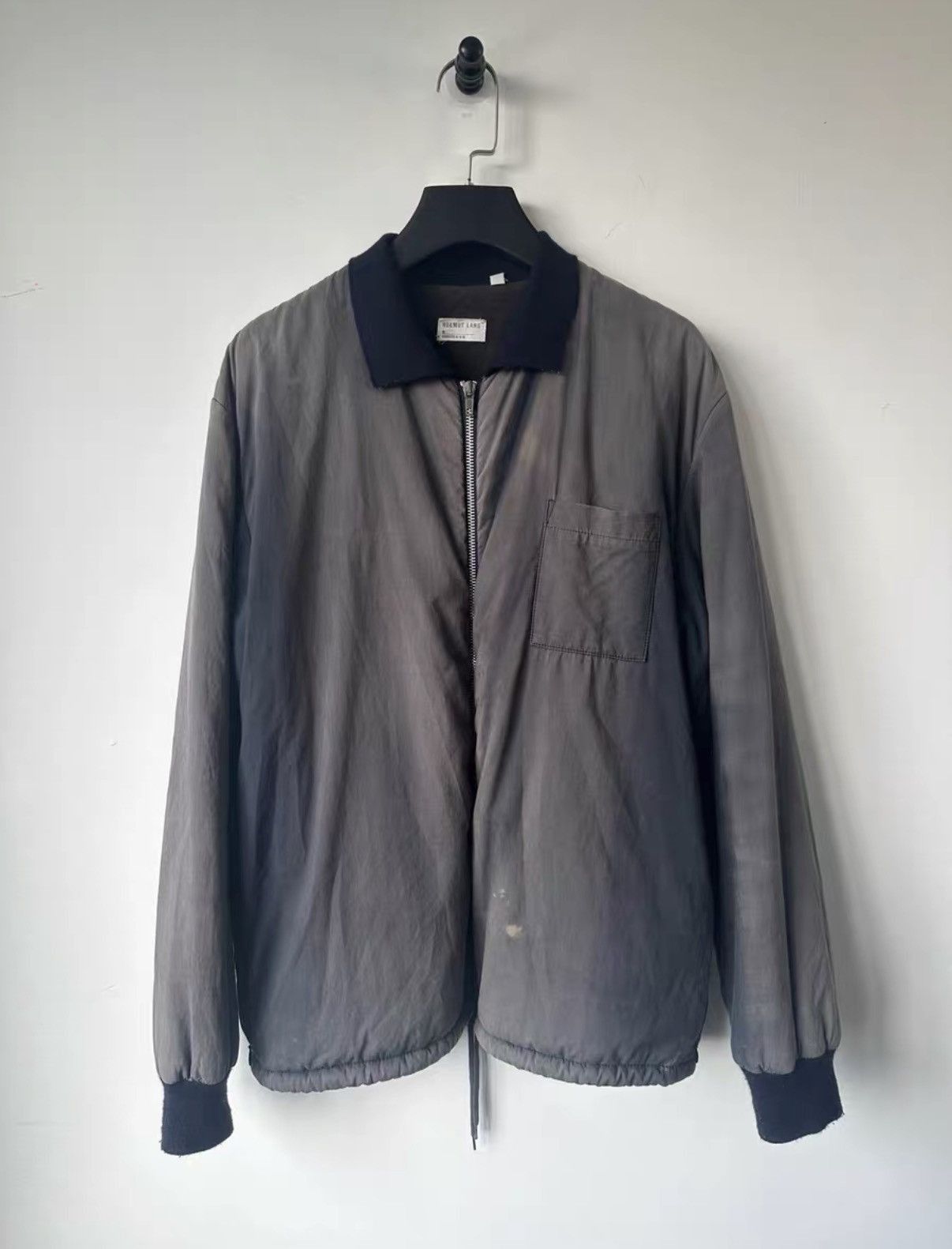 Helmut Lang Gray Lightweight Zip-Front Jacket Size M Size US M / EU 48-50 / 2 - 1 Thumbnail