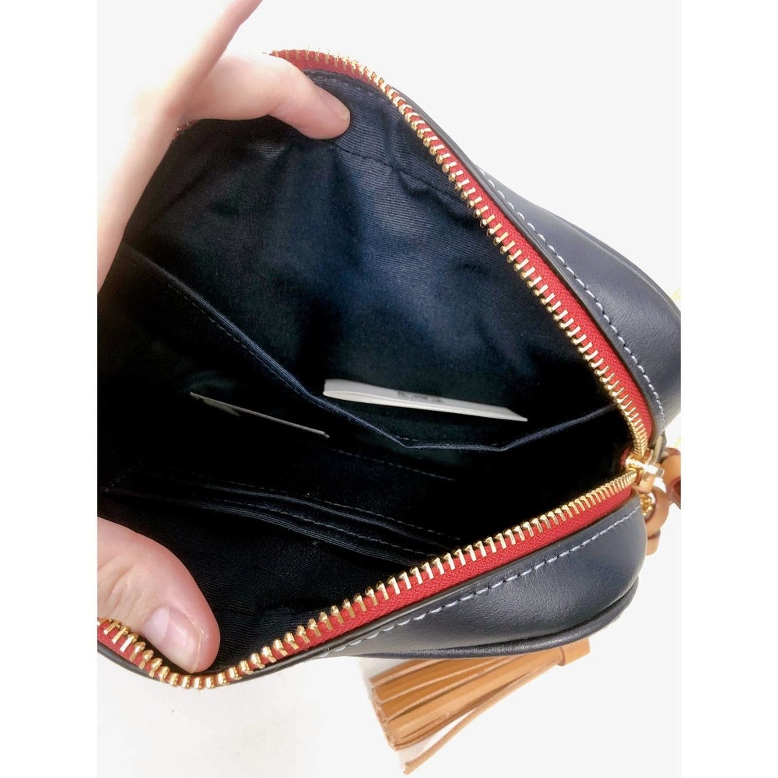 Coach Coach C8666 Mini Camera Bag SigChambray In Gold/DENIM MULTI Size ONE SIZE - 7 Thumbnail