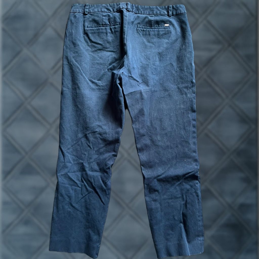 Tommy Hilfiger VINTAGE Tommy Hilfiger Shirt Women Size 10 Navy Blue Madison Stretch Slim Leg Crop Ankle Pant Casual Size 32" / US 10 / IT 46 - 1 Thumbnail