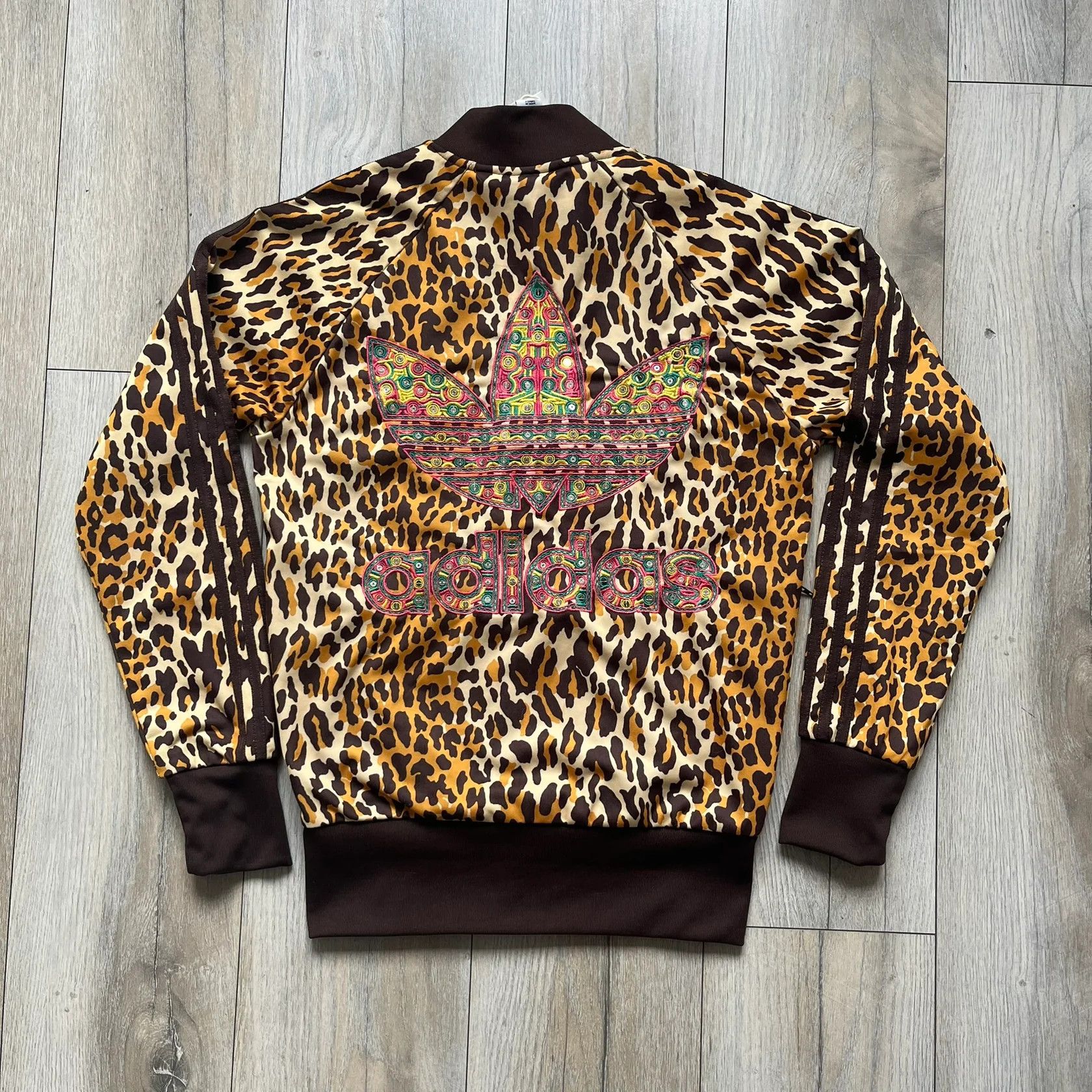 Adidas × Jeremy Scott Adidas Jeremy Scott 2015 Leopard Sequin Track Jacket Size US S / EU 44-46 / 1 - 2 Thumbnail