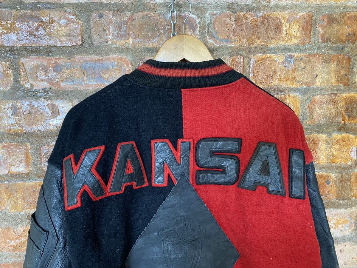 Kansai Yamamoto 1990s KANSAI MAN Vatsity 2 tone leather jacket Size US L / EU 52-54 / 3 - 3 Thumbnail