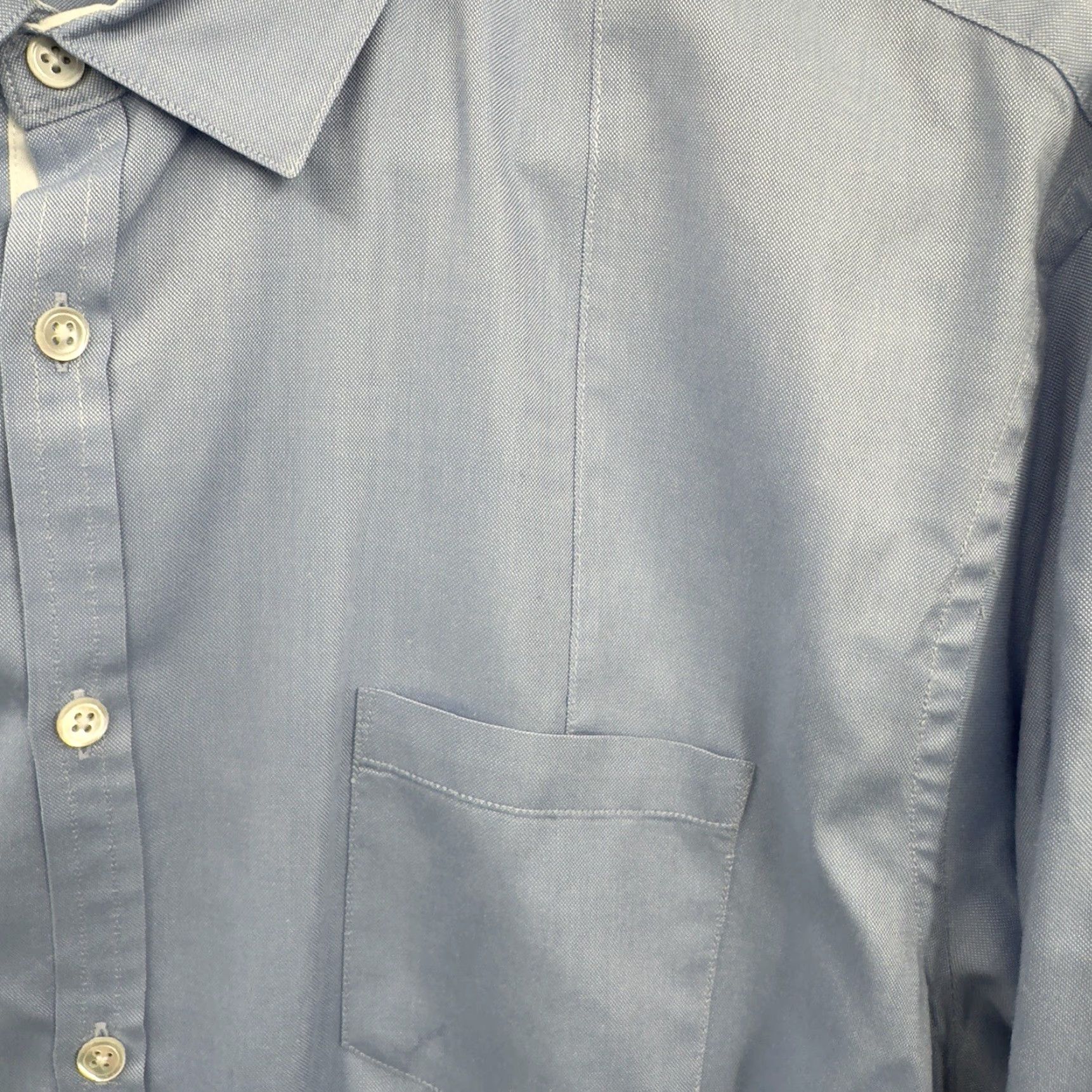 John Varvatos John Varvatos Shirt Mens XL Blue Multi Chambray Collared Button-Up Slim Fit Paisley Button-Down Shirt XL Mens Blue Chambray Slim Fit Varvatos Size US XL / EU 56 / 4 - 7 Thumbnail