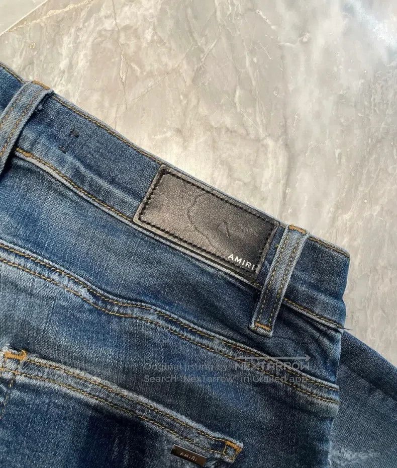 Amiri Amiri Size 31 Blue denim jacketed jeans Size US 31 - 3 Thumbnail