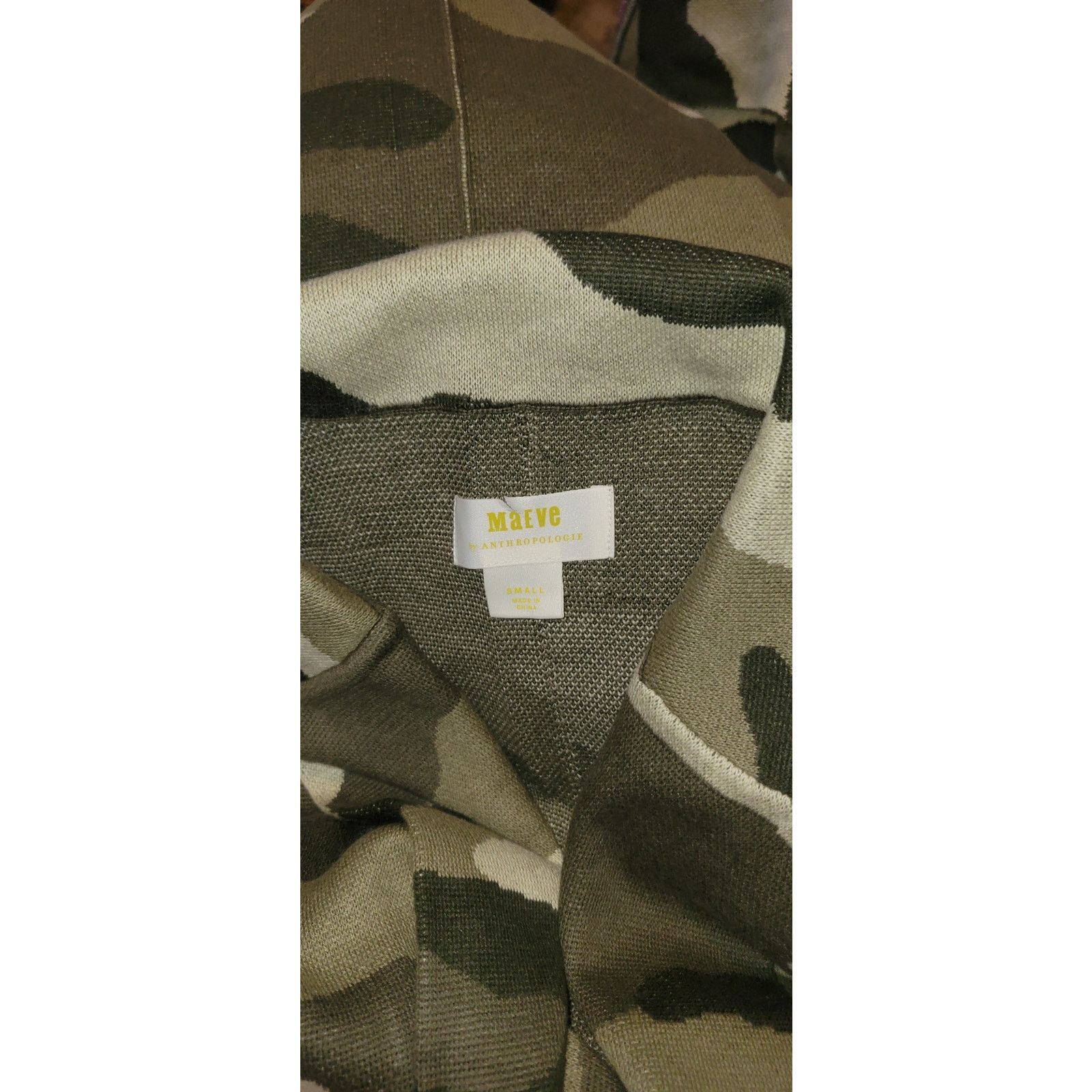 Anthropologie New Anthropologie Maeve Kieran Sweater Coat $158 SMALL Camo Size S / US 4 / IT 40 - 7 Thumbnail