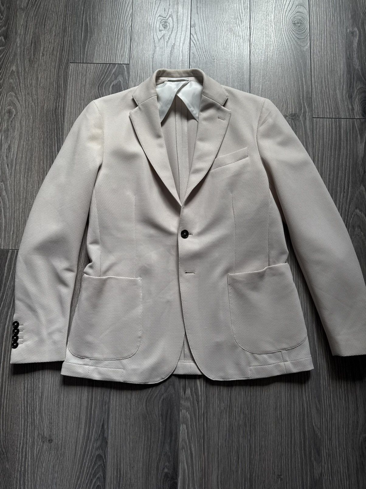 Eredipisano Eredi Pisano Roma Cotton Light Blazer in Beige 50R Size 50R - 1 Thumbnail