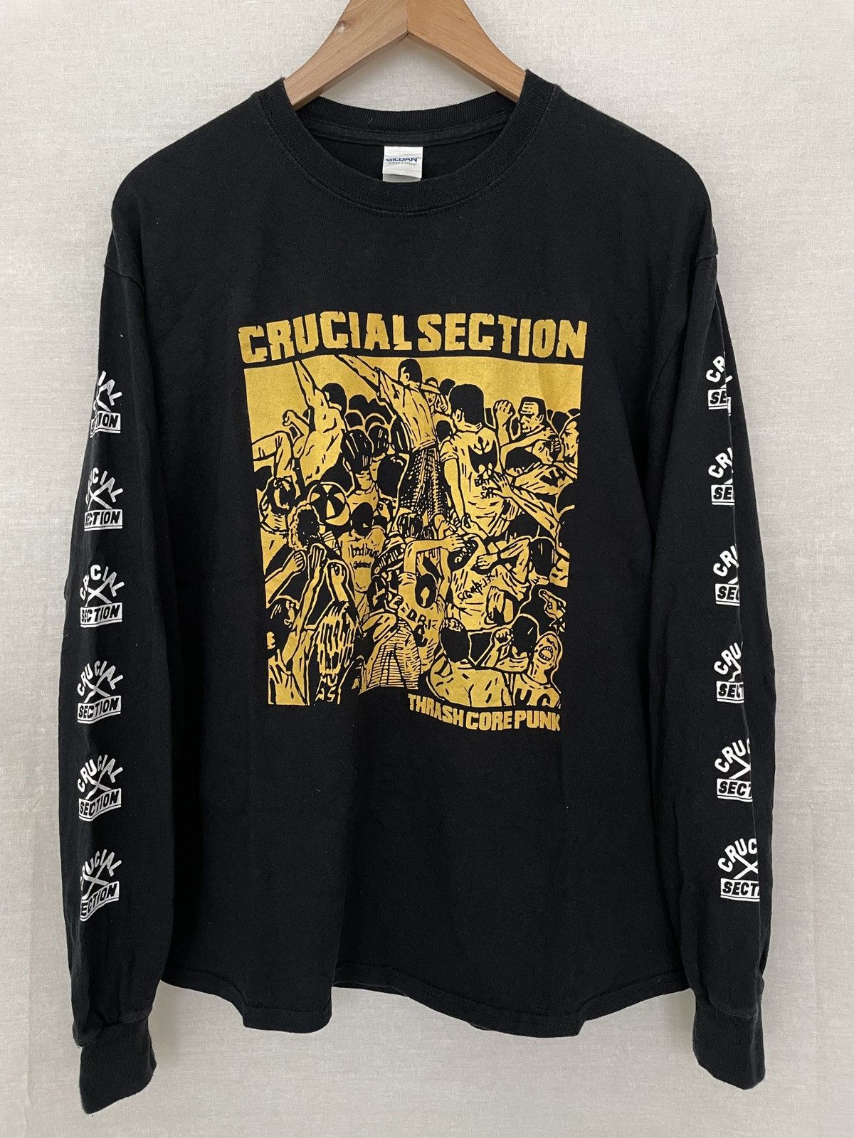Band Tees Crucial Section Japan Thrash Core Punk Long Sleeve Tshirt Size US L / EU 52-54 / 3 - 2 Thumbnail