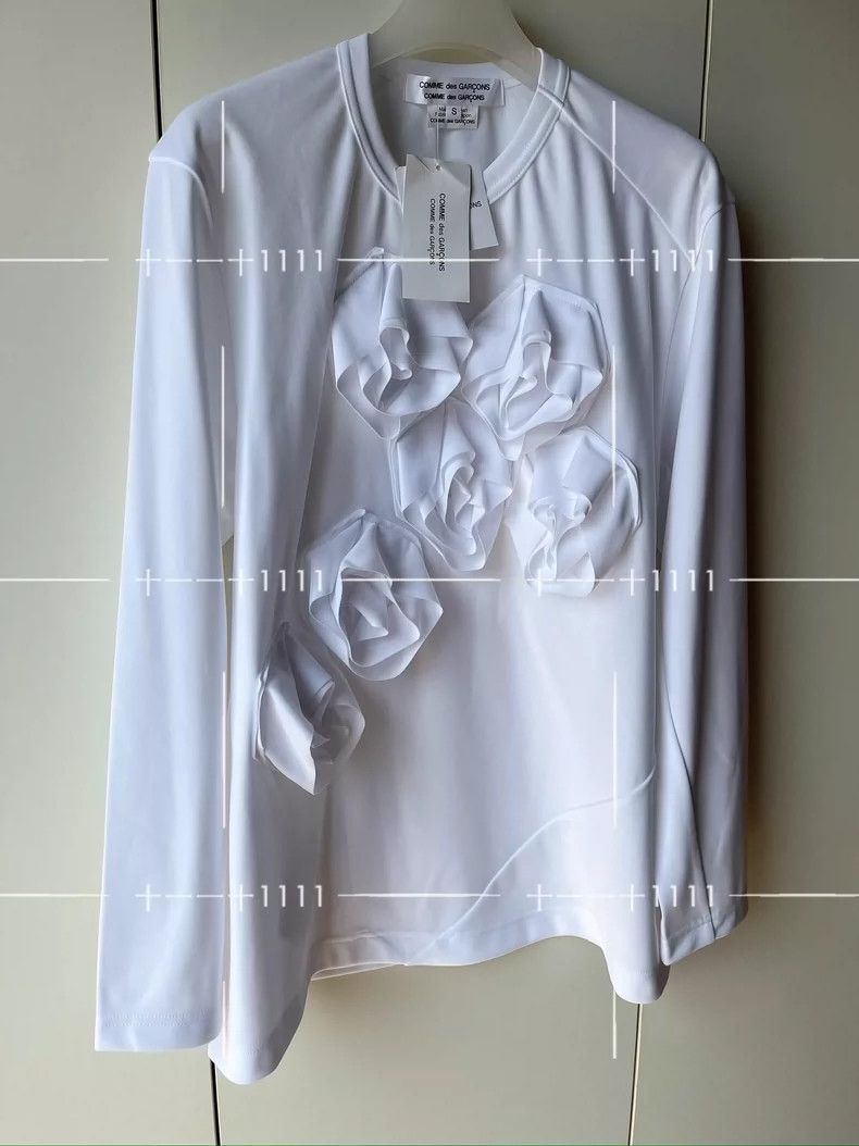 Comme des Garcons Comme Des Garcons Rose Long Sleeve T-Shirt Size S / US 4 / IT 40 - 3 Thumbnail