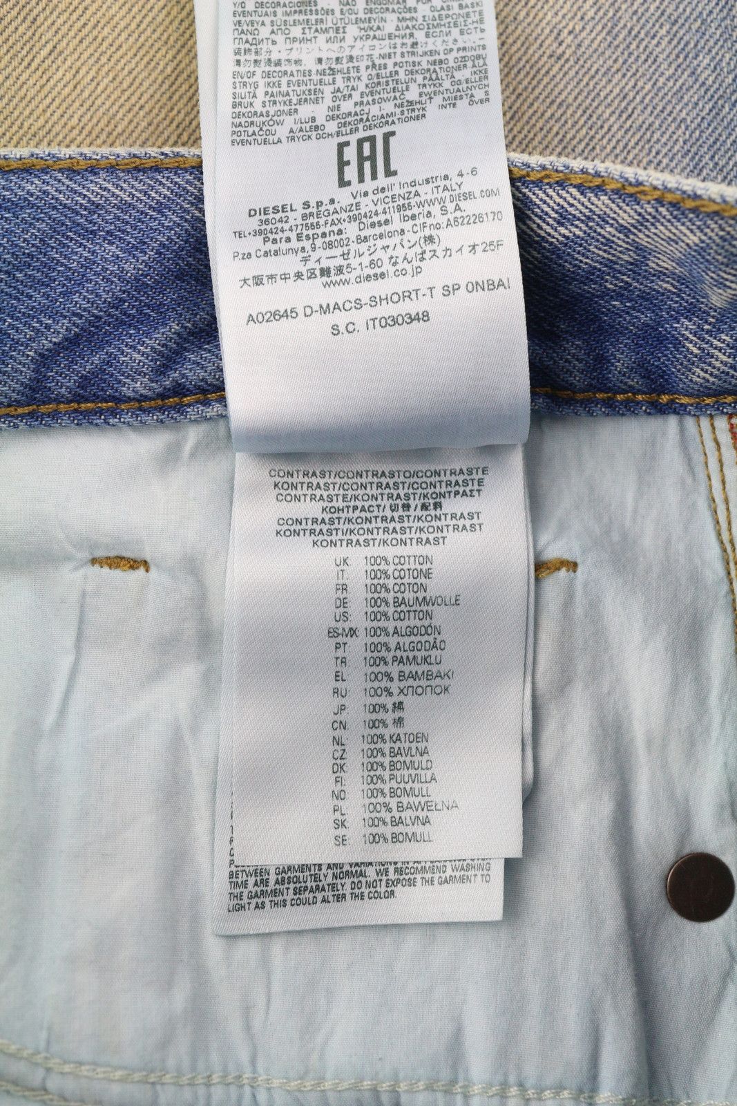 Diesel D-Macs-Short T-SP 0NBAI Men Shorts W28 Denim 41343 Size US 28 / EU 44 - 9 Thumbnail