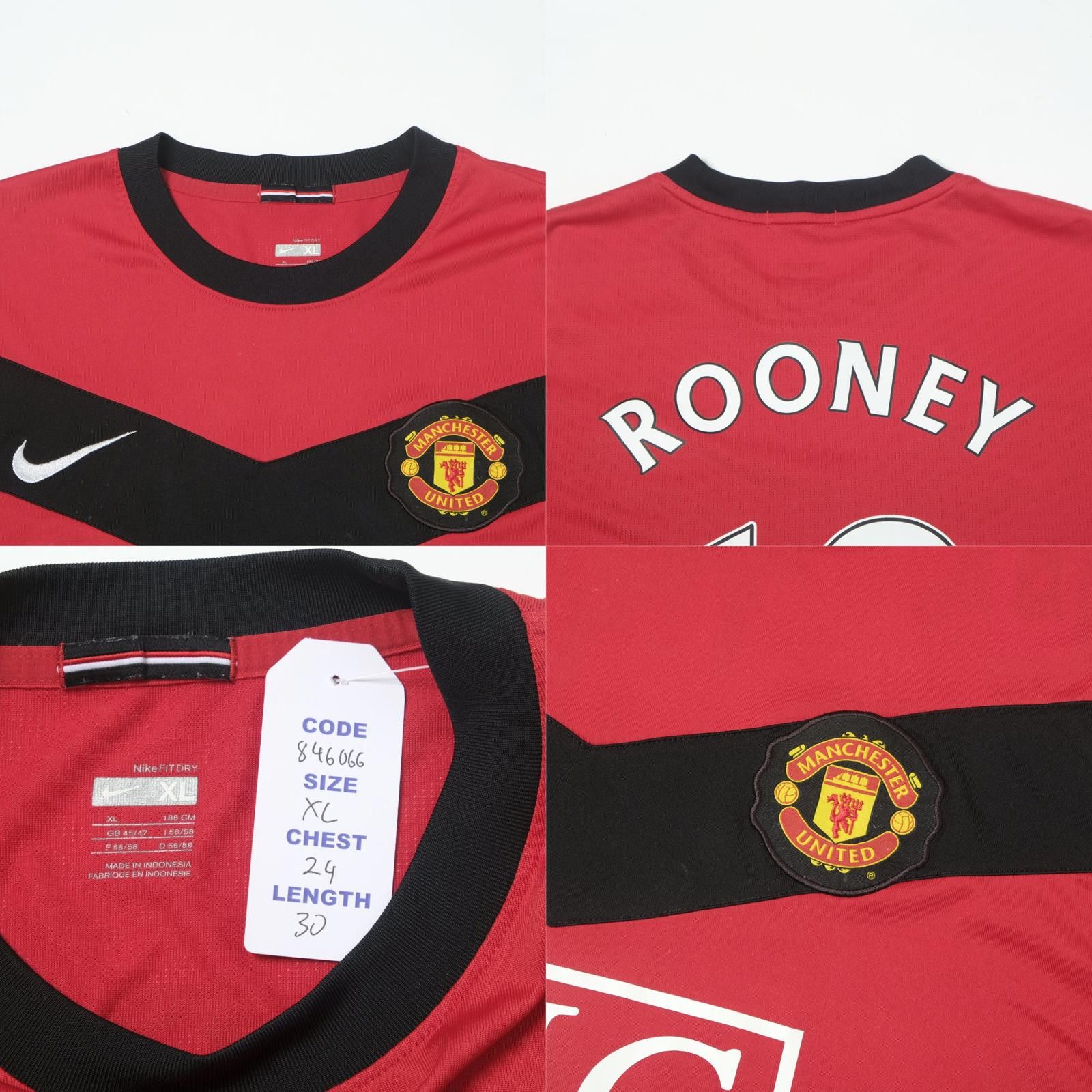 Nike 2009/10 Manchester United Home Shirt Nike Rooney (XL) Size US XL / EU 56 / 4 - 5 Thumbnail