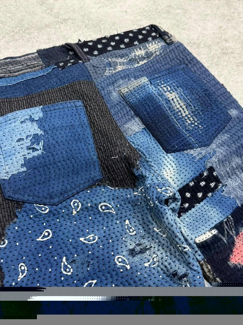 Japanese Brand **CUSTOM** Boro denim jeans Size US 34 / EU 50 - 3 Thumbnail