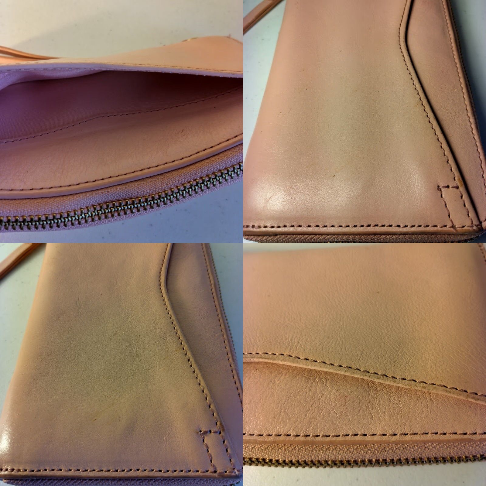 Fossil Fossil Wallet Clutch Leather Pink Dusty Rose Zip-Around Women Size ONE SIZE - 10 Thumbnail