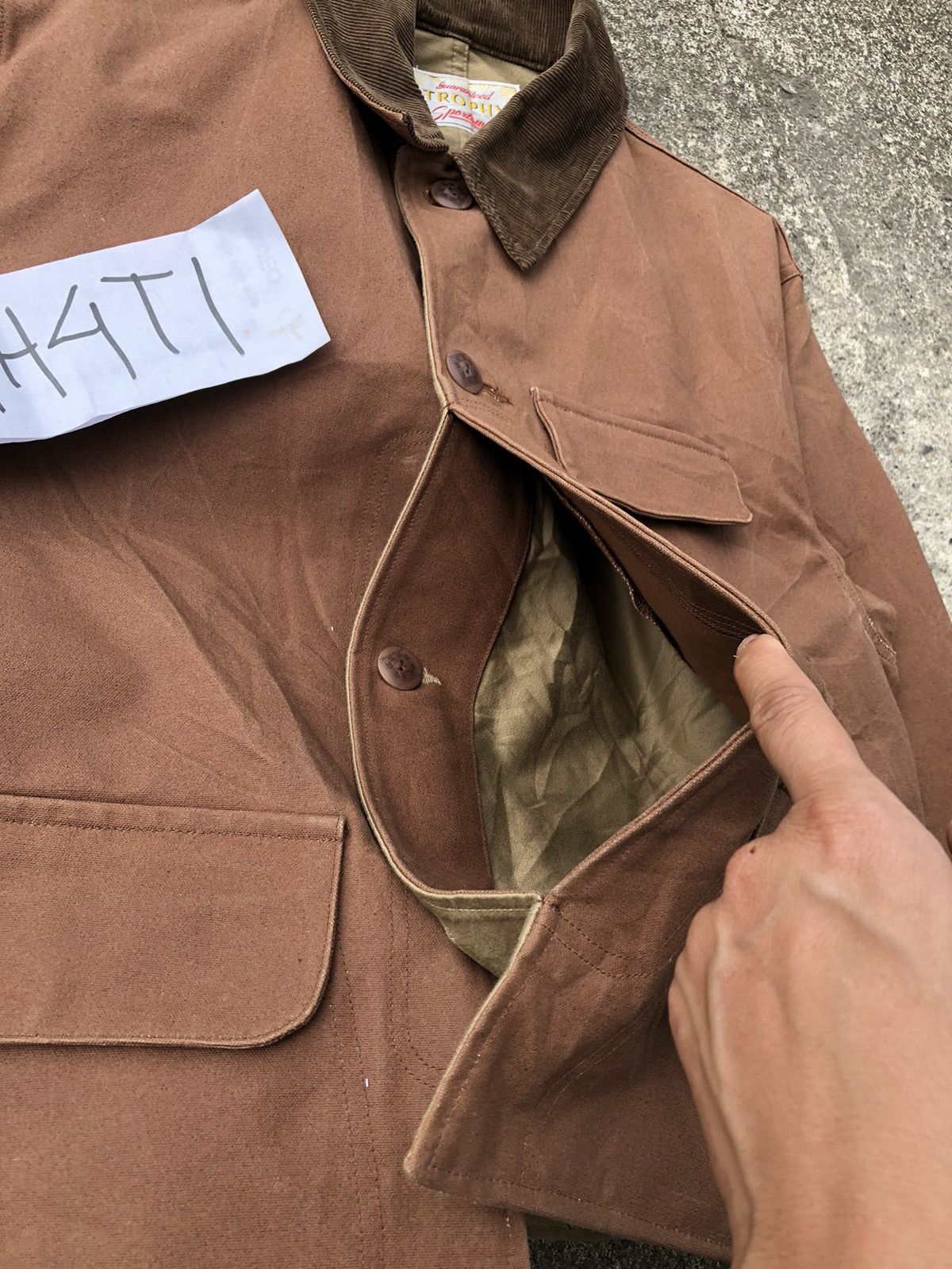 Japanese Brand × Trophy Clothing Oiled Hunting Jacket Size US XL / EU 56 / 4 - 5 Thumbnail
