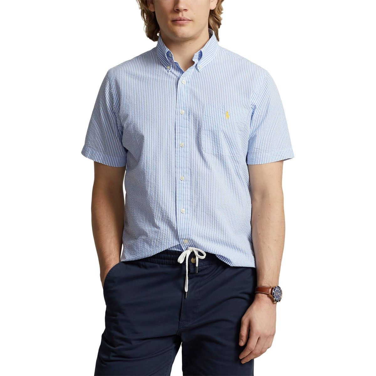 Polo Ralph Lauren RP$125 NWT Polo Ralph Lauren Seersuker Striped Oxford Shirt Size US L / EU 52-54 / 3 - 2 Thumbnail