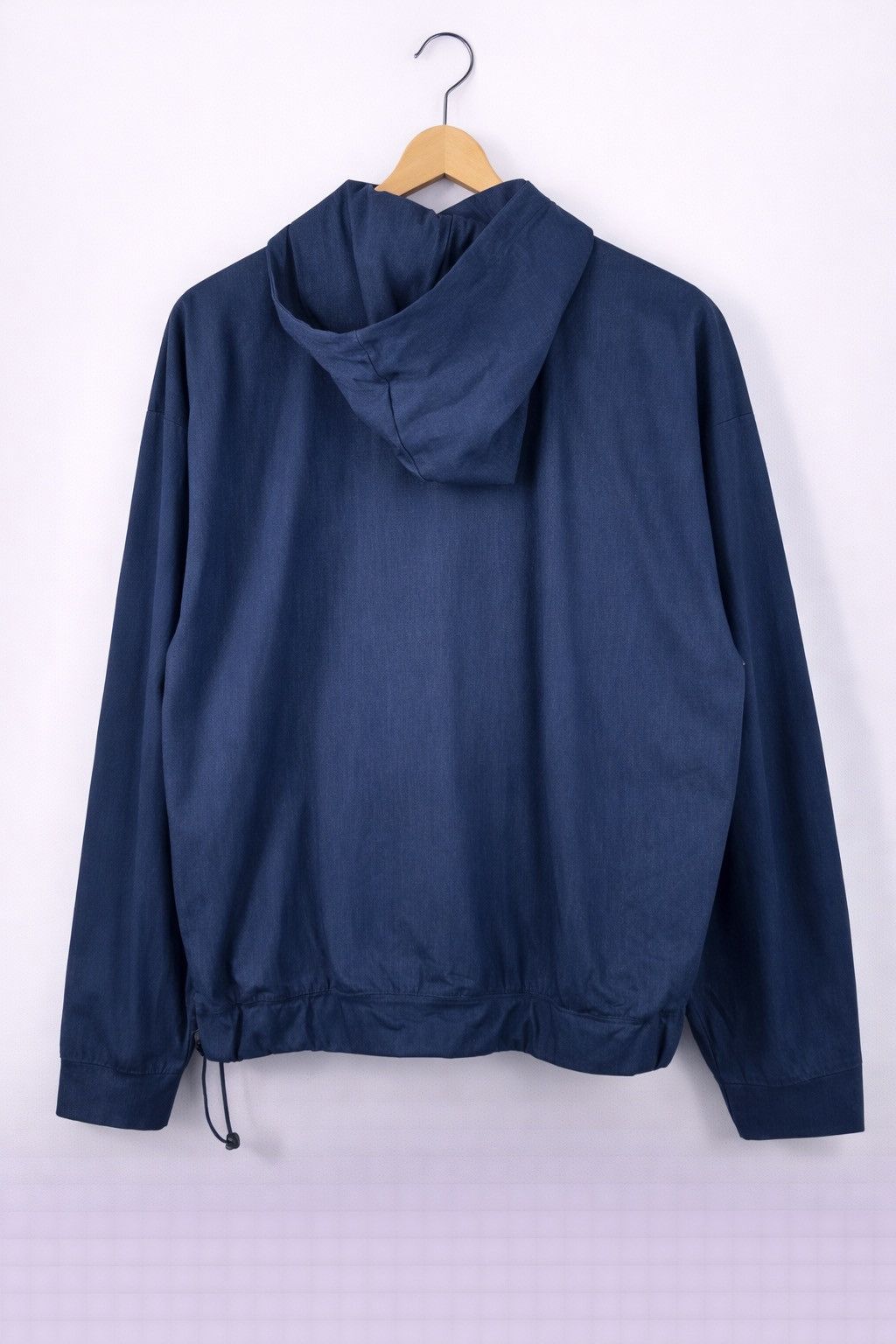 Japanese Brand SISBURMA Navy Blue Pullover Hoodie | Minimalist Casual Size US XL / EU 56 / 4 - 2 Thumbnail