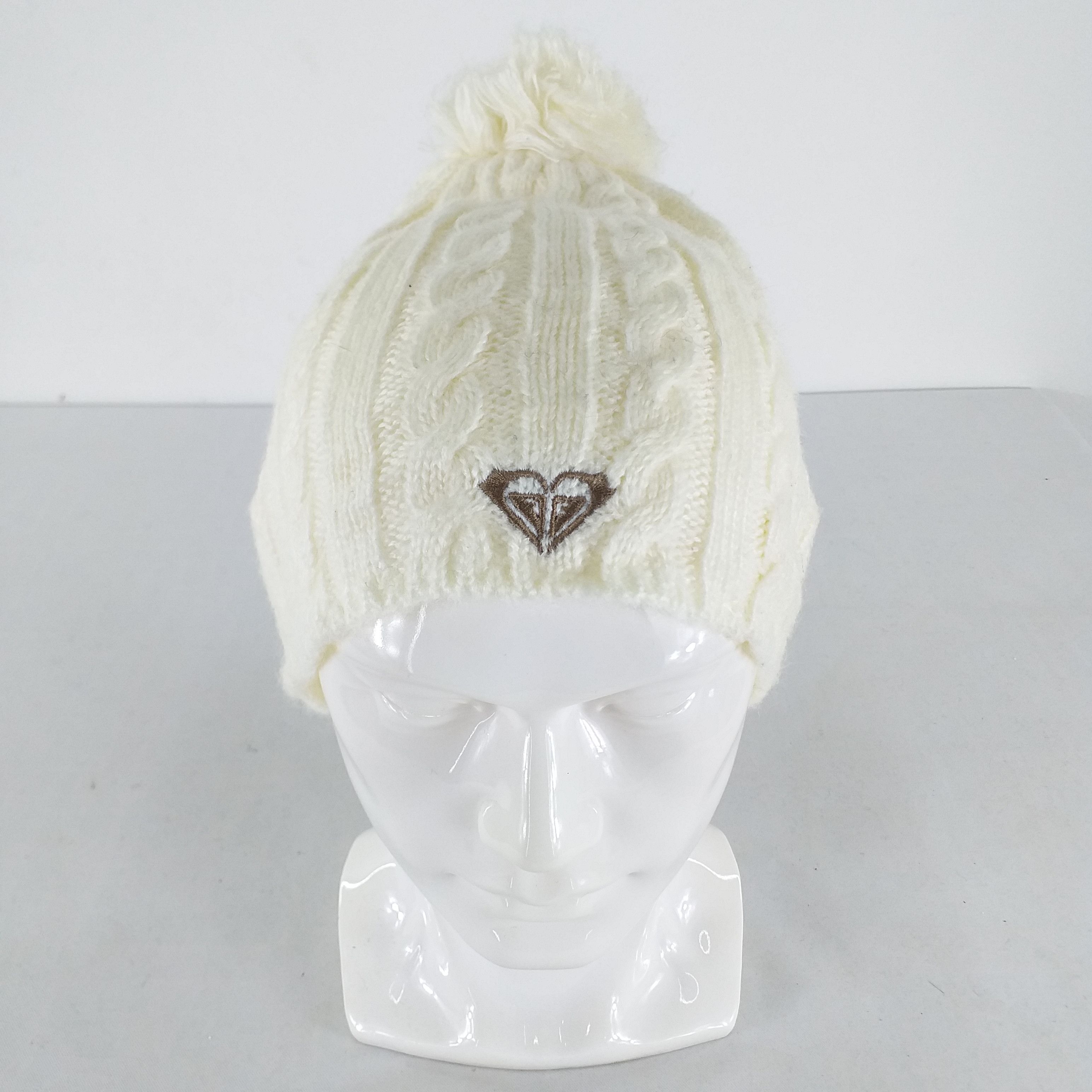 Japanese Brand Roxy Logo Embroidery Snow Cap Hat Beanie -BN319 Size ONE SIZE - 1 Thumbnail